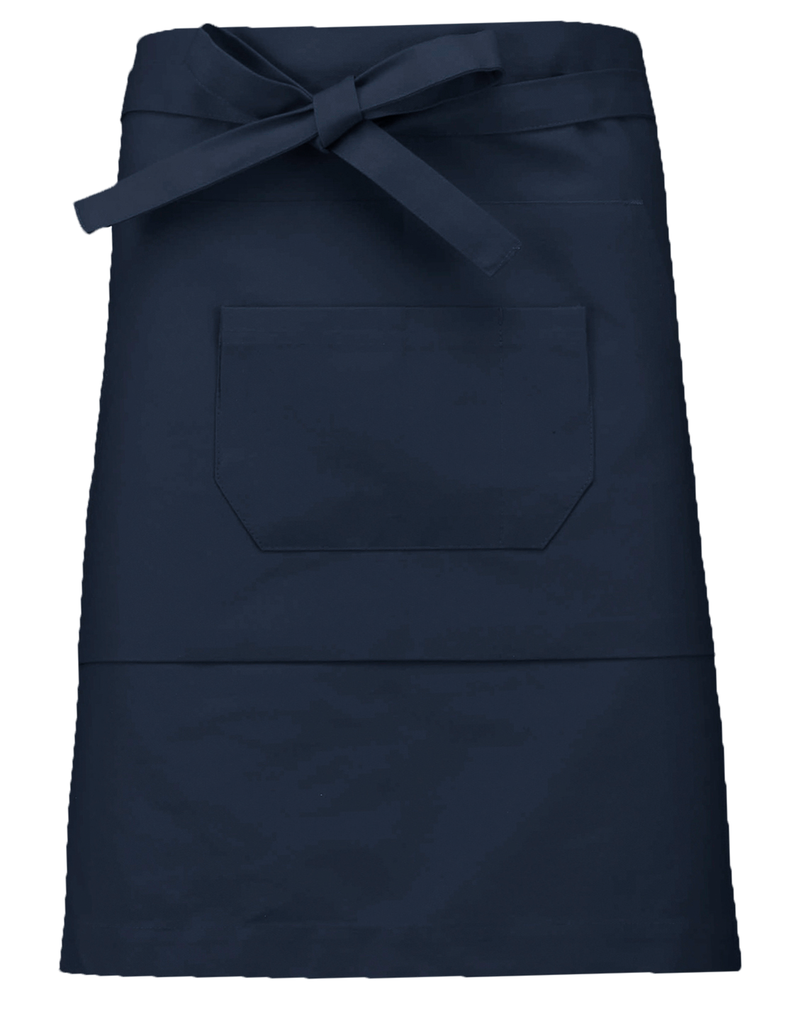 Kariban Katoenen halflang schort — Navy