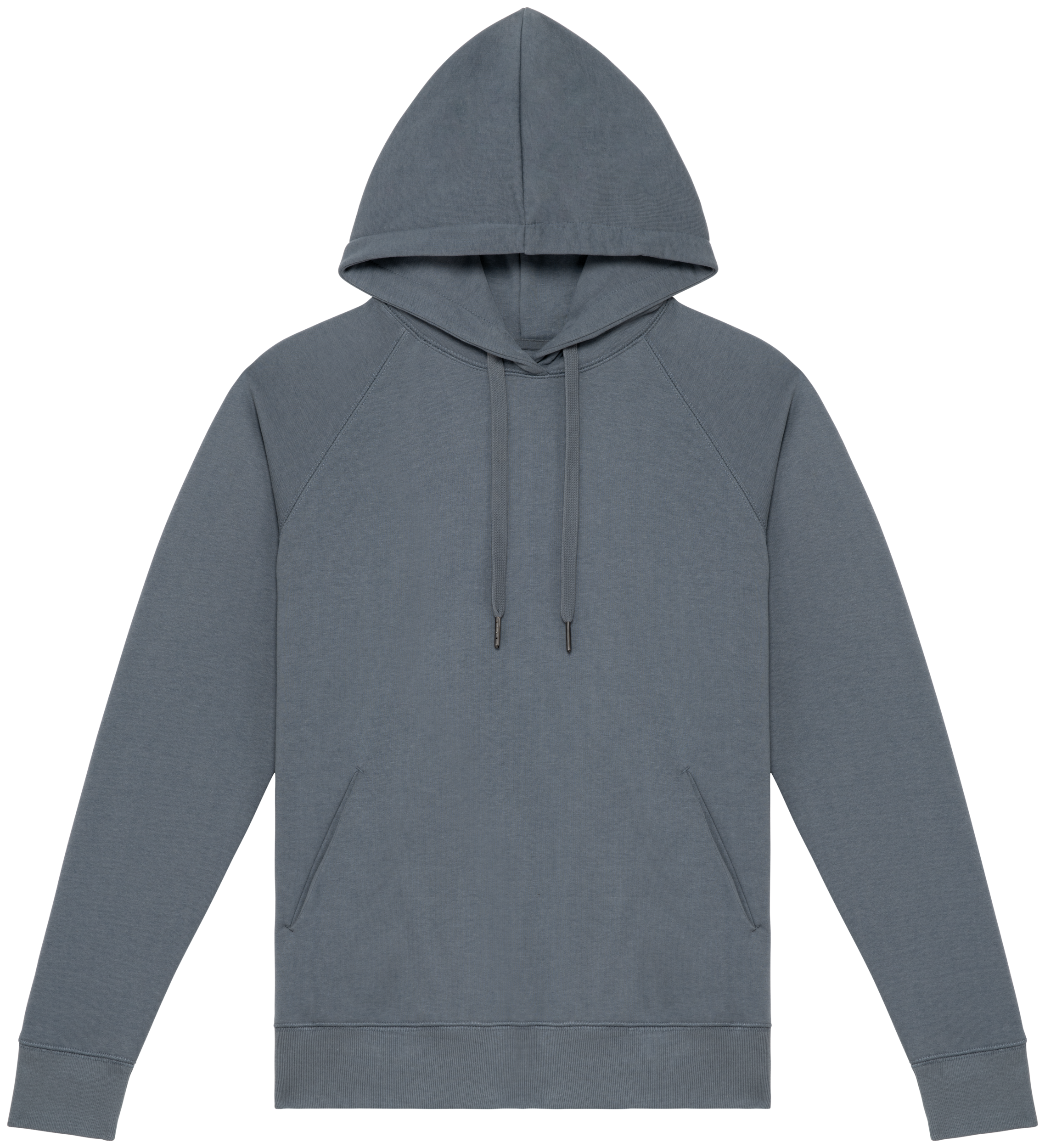 Native Spirit Ecologische damessweater met capuchon en raglanmouwen — Mineral Grey