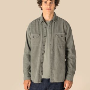 Spasso Ecologisch verwassen herenovershirt van ribfluweel
