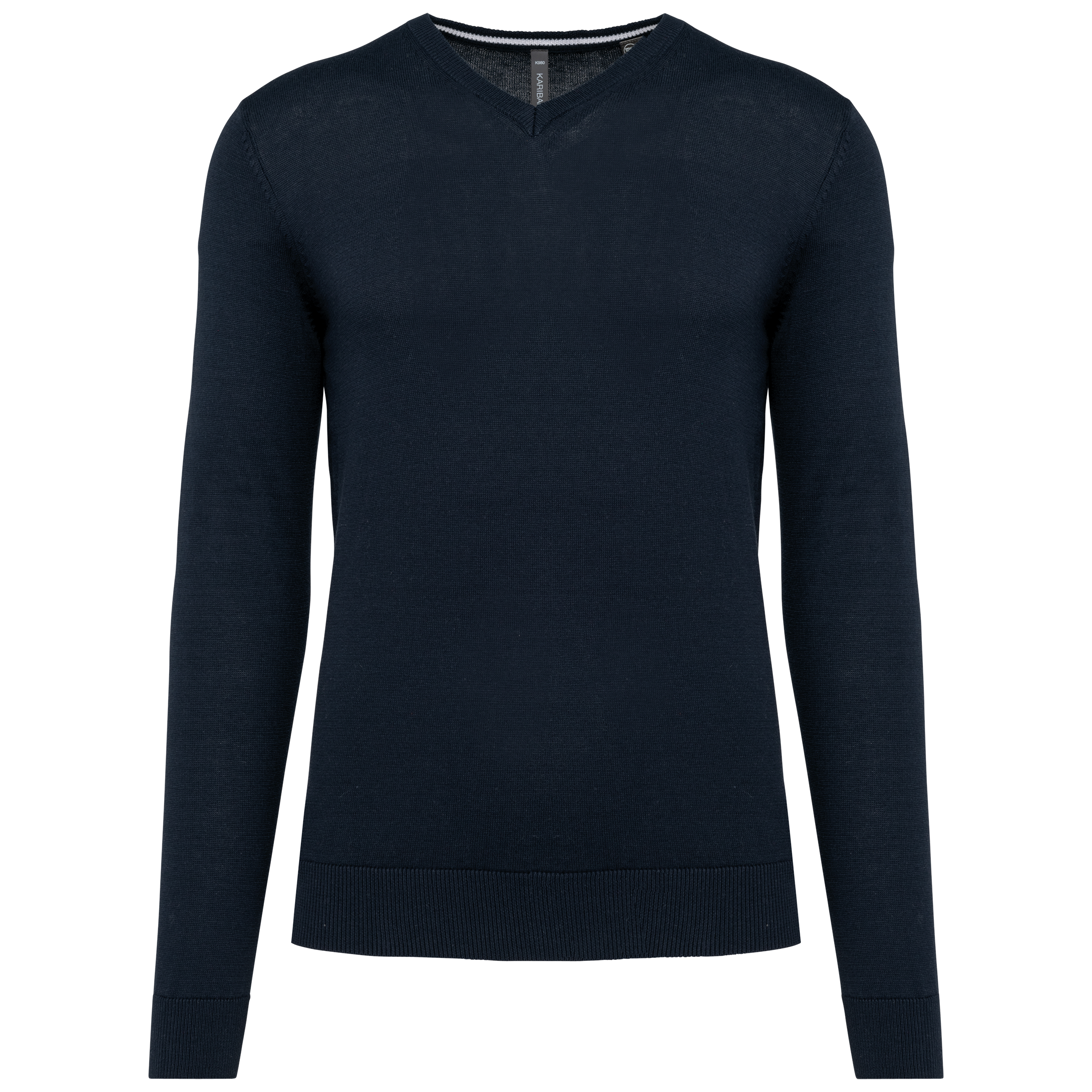 Kariban Ecologische herentrui met V-hals — Navy