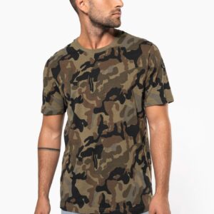 Kariban T-shirt camo korte mouwen