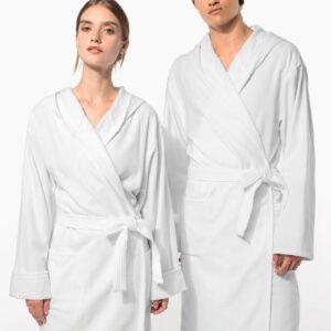 Kariban Biologische badjas met capuchon