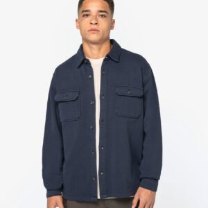 Native Spirit Ecologisch verwassen herenoverhemd in geborsteld fleece
