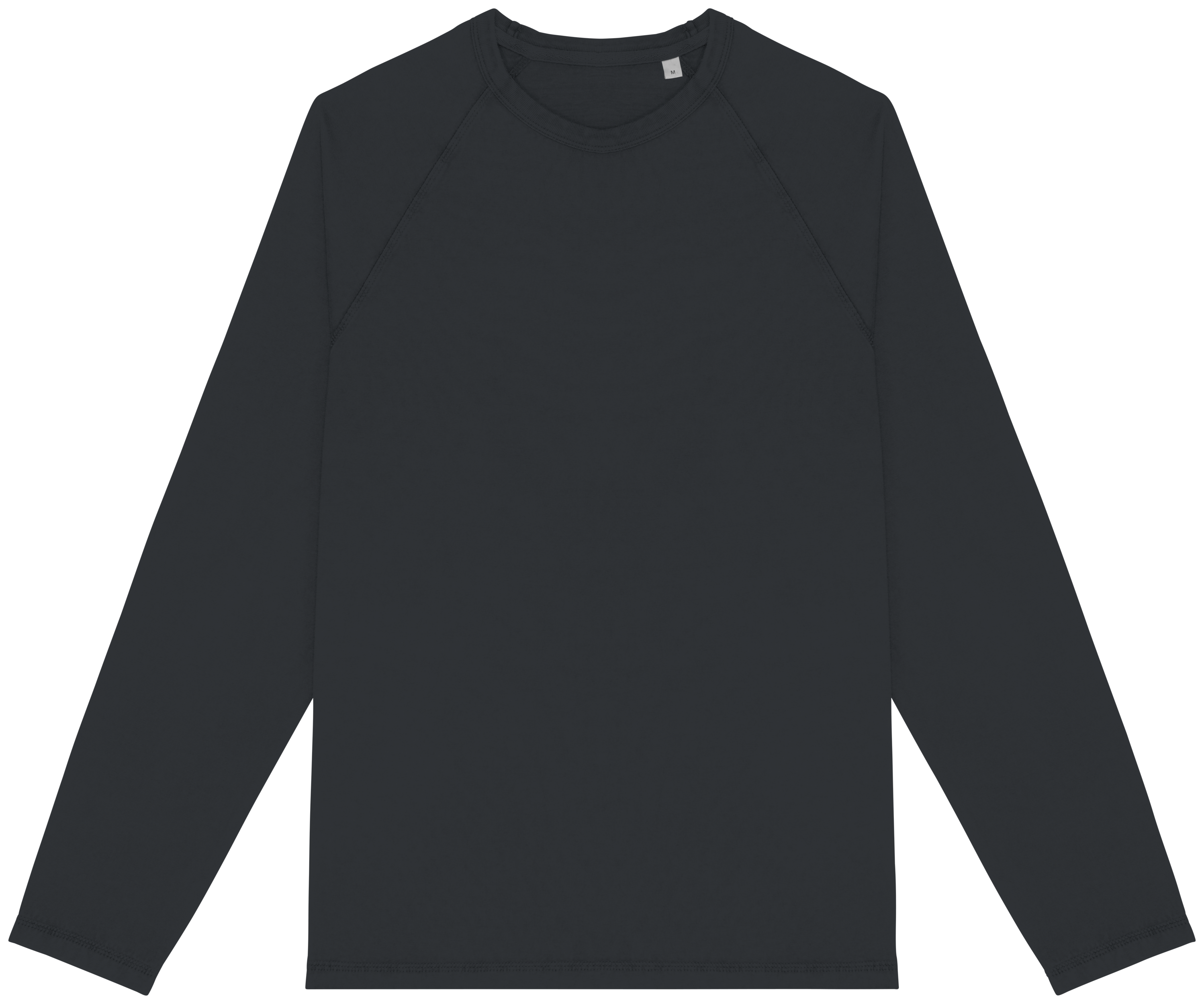 Native Spirit Ecologisch heren T-shirt met lange raglanmouwen — Washed Coal Grey