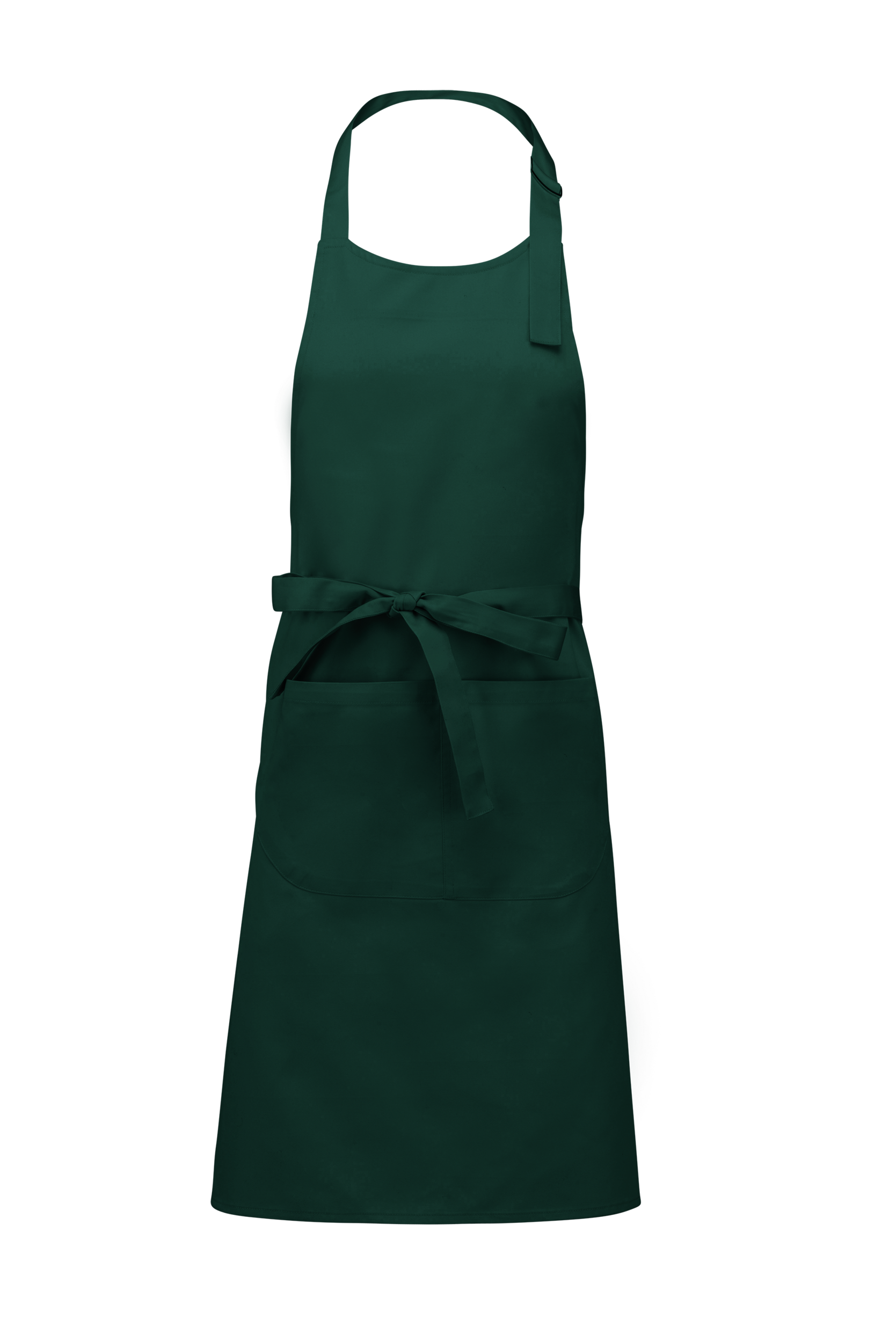 Kariban Katoenen schort met zak — Bottle Green