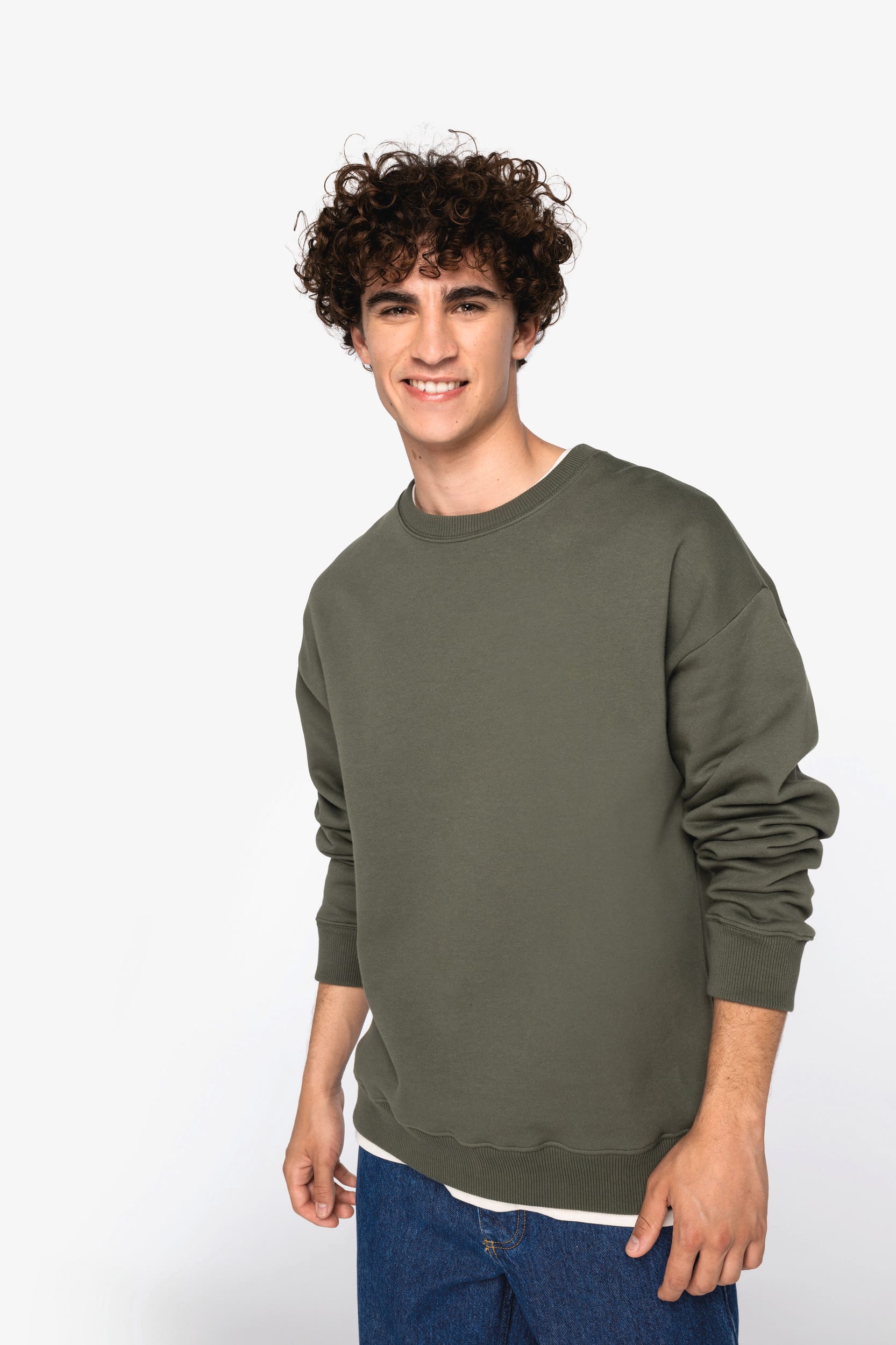 Native Spirit Ecologische oversized uniseks sweater met ronde hals