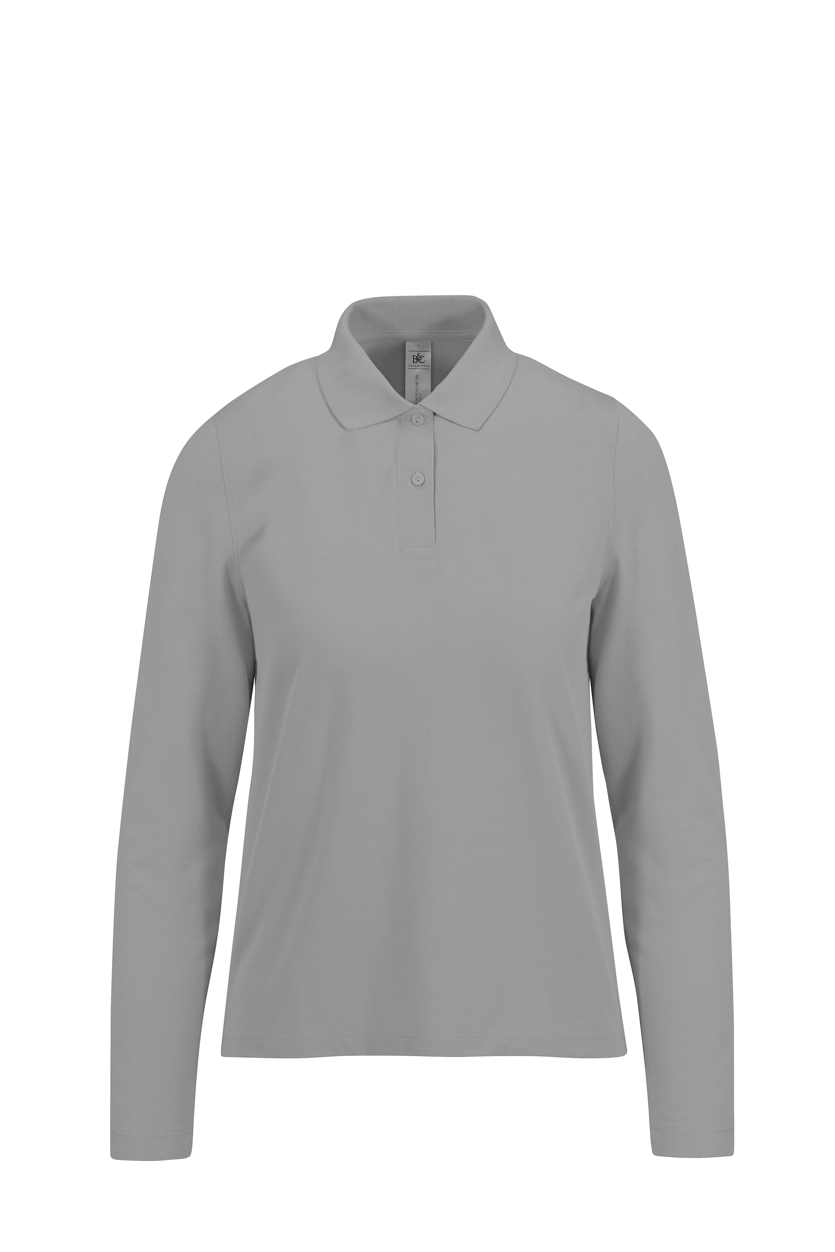 B&C MY POLO 180 Dames lange mouwen — Sport Grey