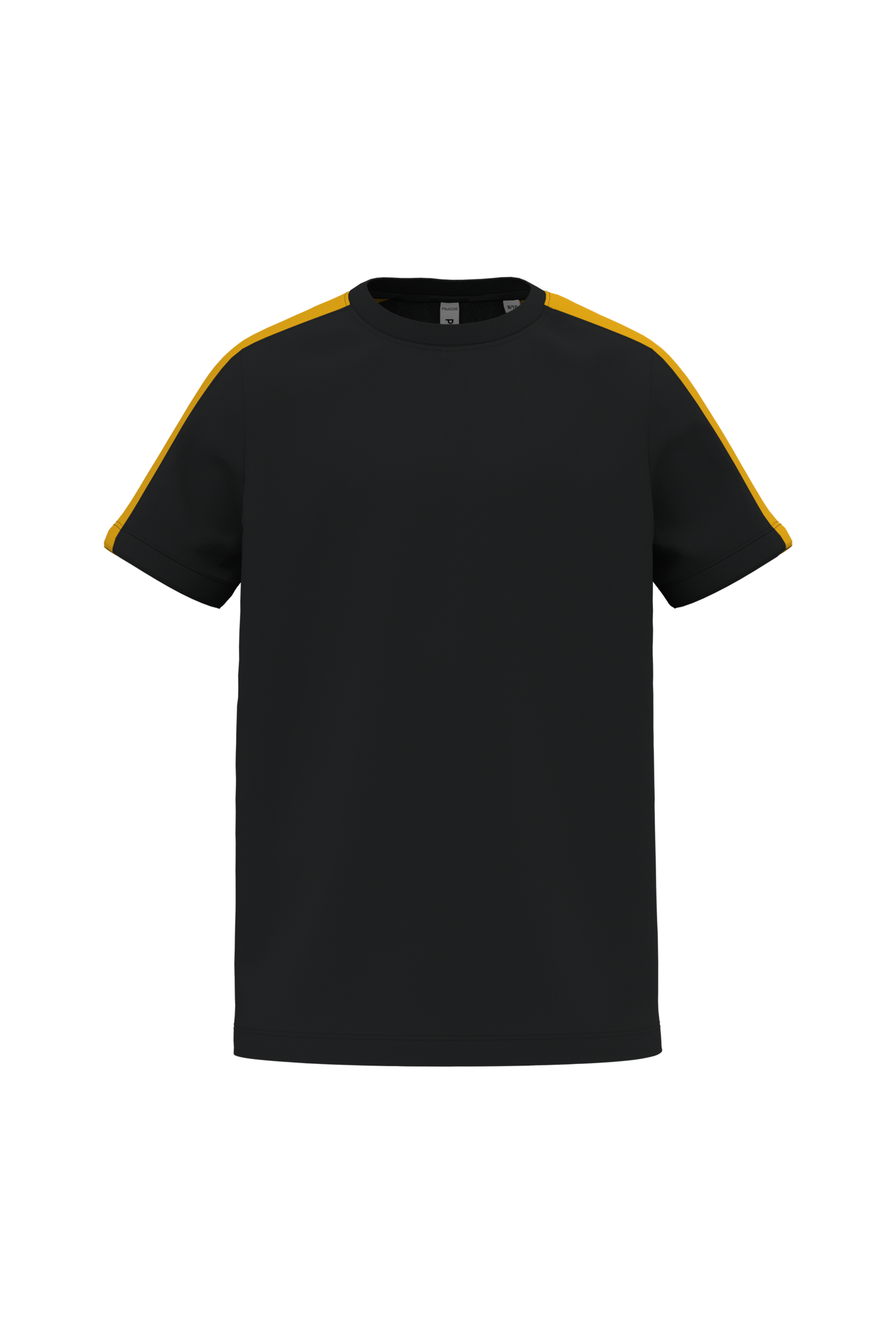 PROACT® Tweekleurig teamwear T-shirt voor kinderen — Black / Sporty Yellow