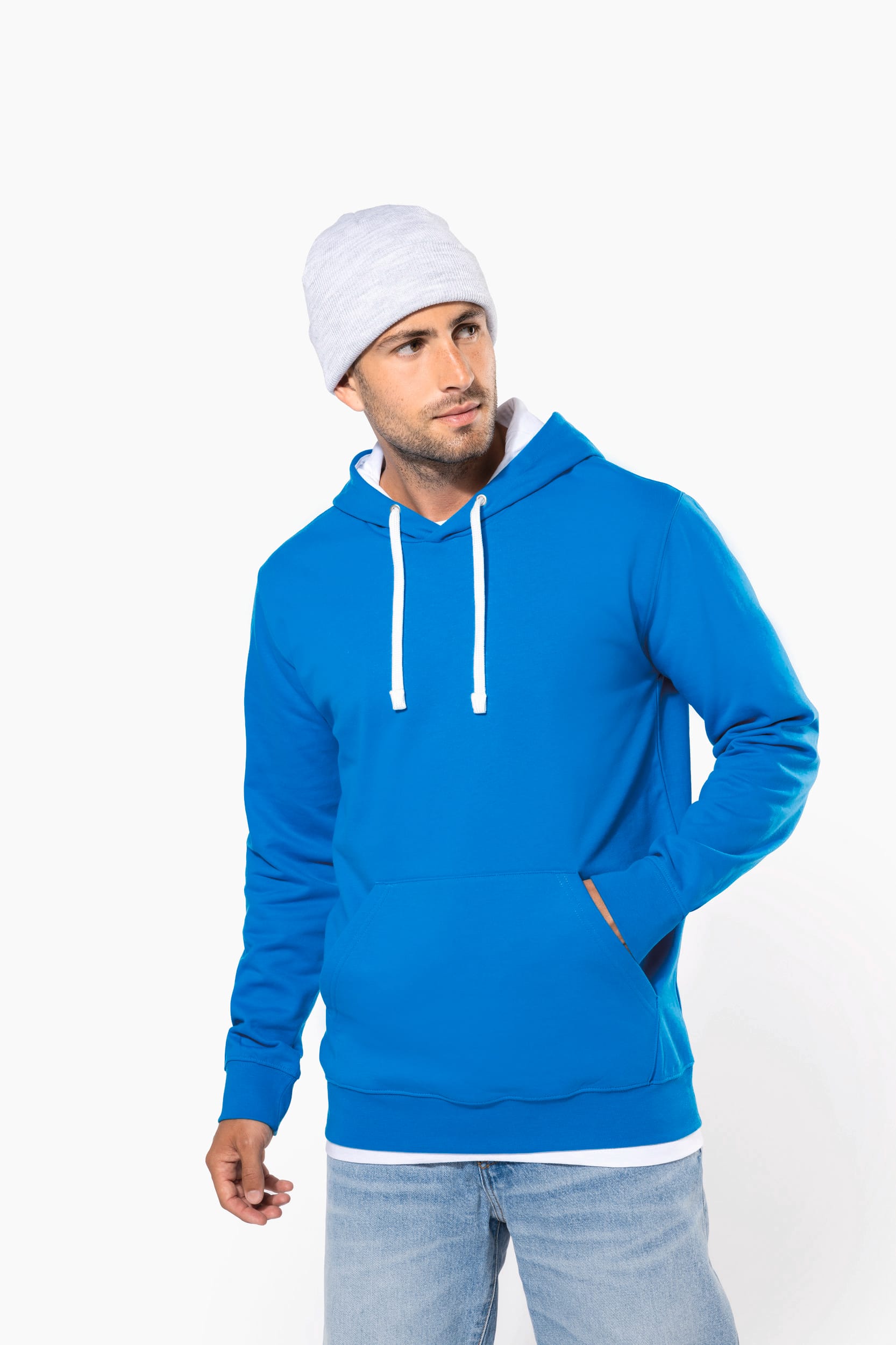Kariban Sweater met contrasterende capuchon