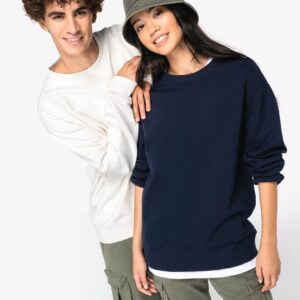 Native Spirit Ecologische uniseks sweater met ronde hals en verlaagde schouders French Terry