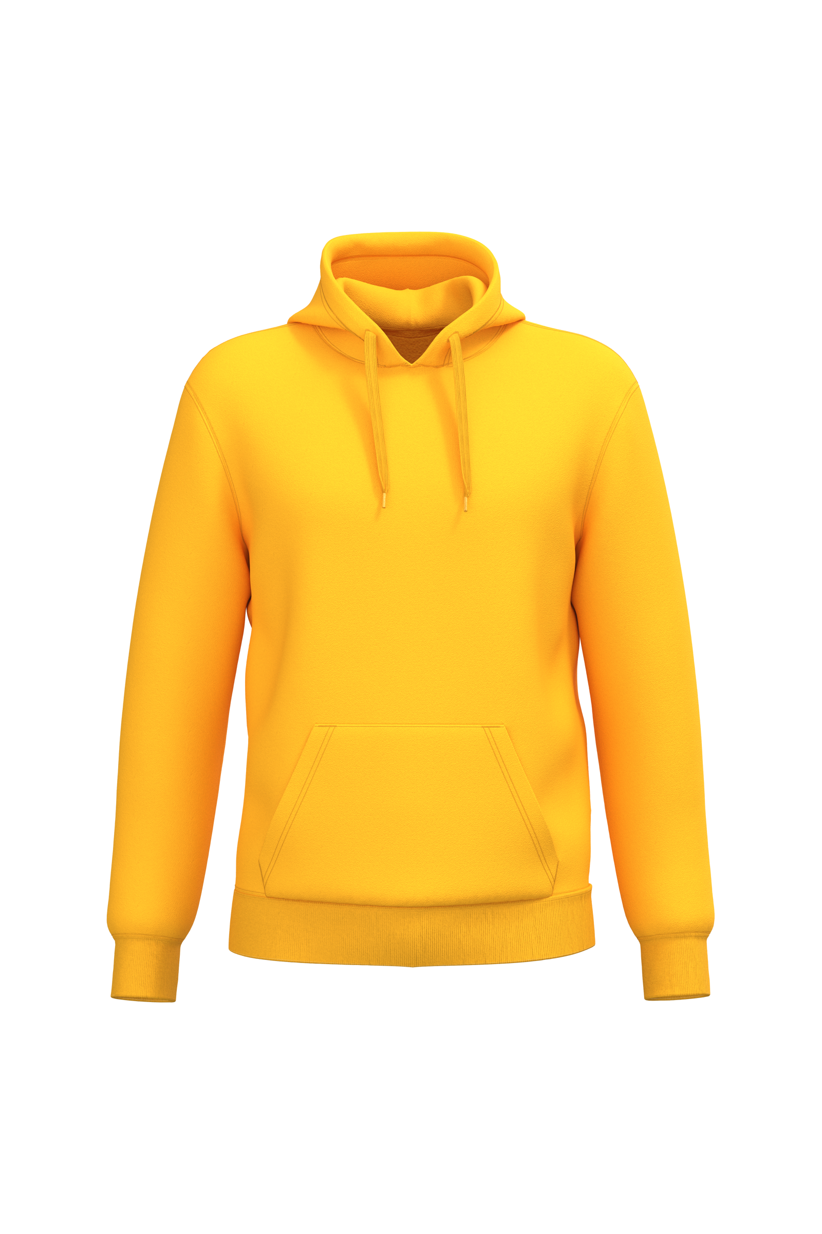 Kariban Gerecyclede uniseks sweater hoodie — Yellow