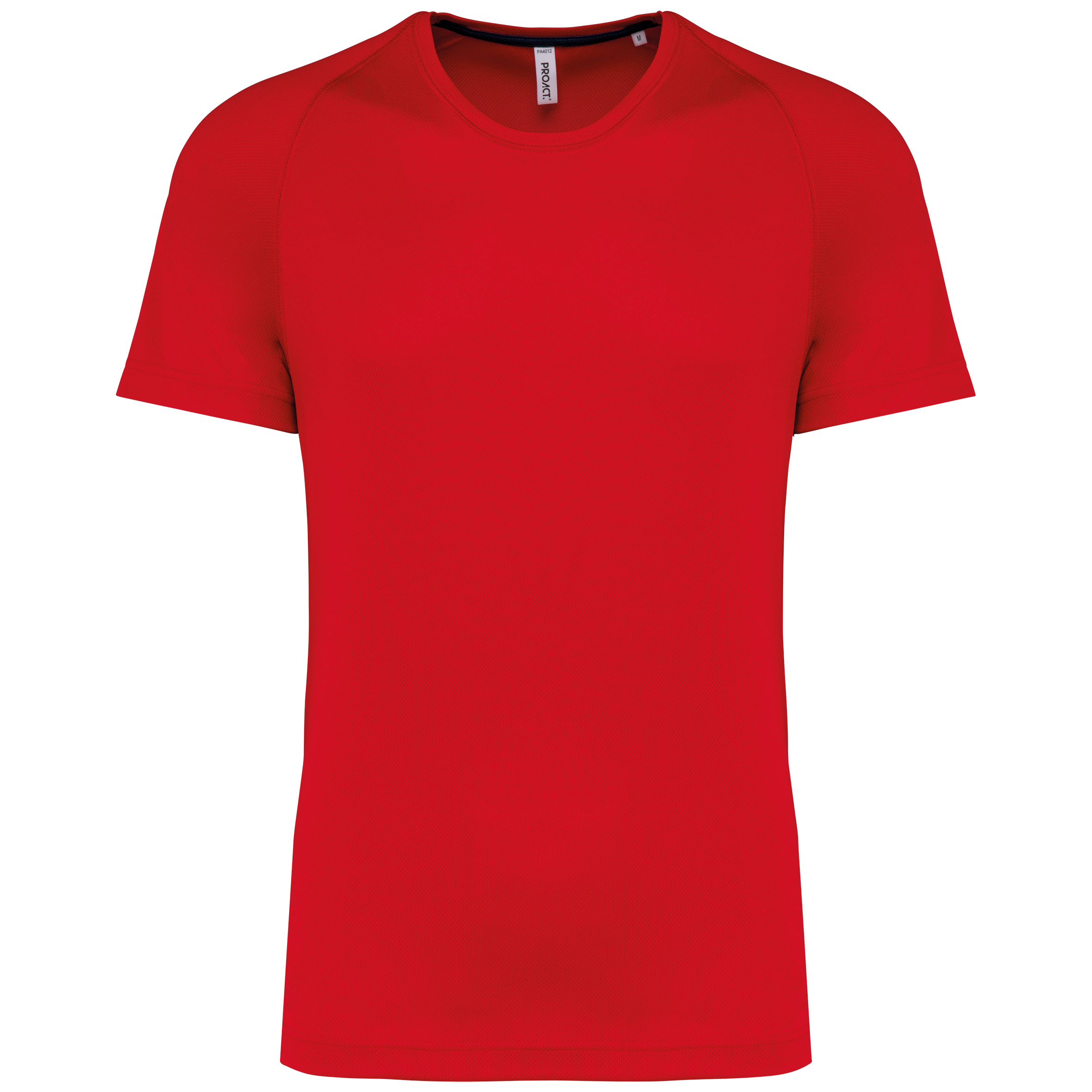 PROACT® Gerecycled herensport-T-shirt met ronde hals — Red