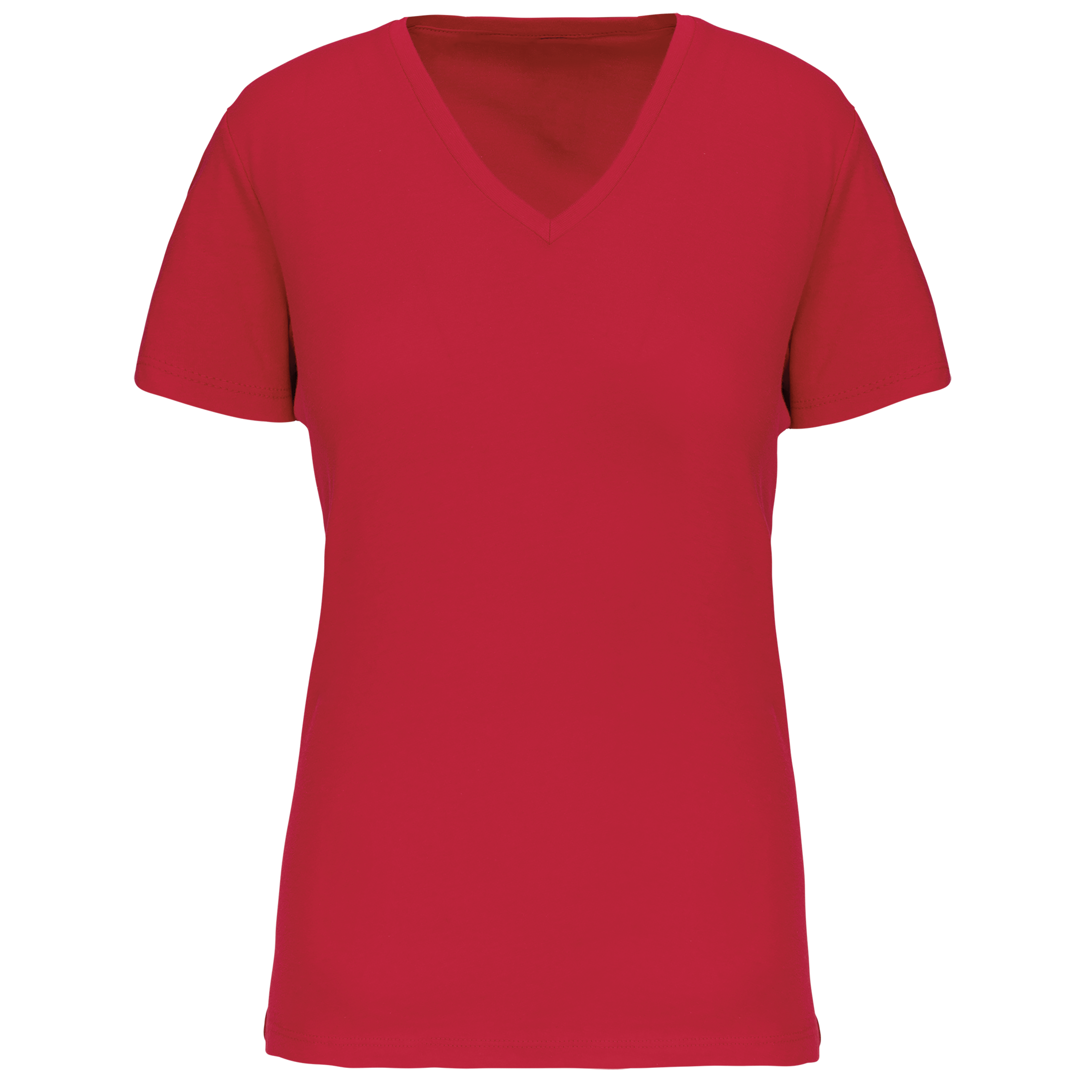 Kariban Dames-T-shirt BIO150 IC V-hals — Red