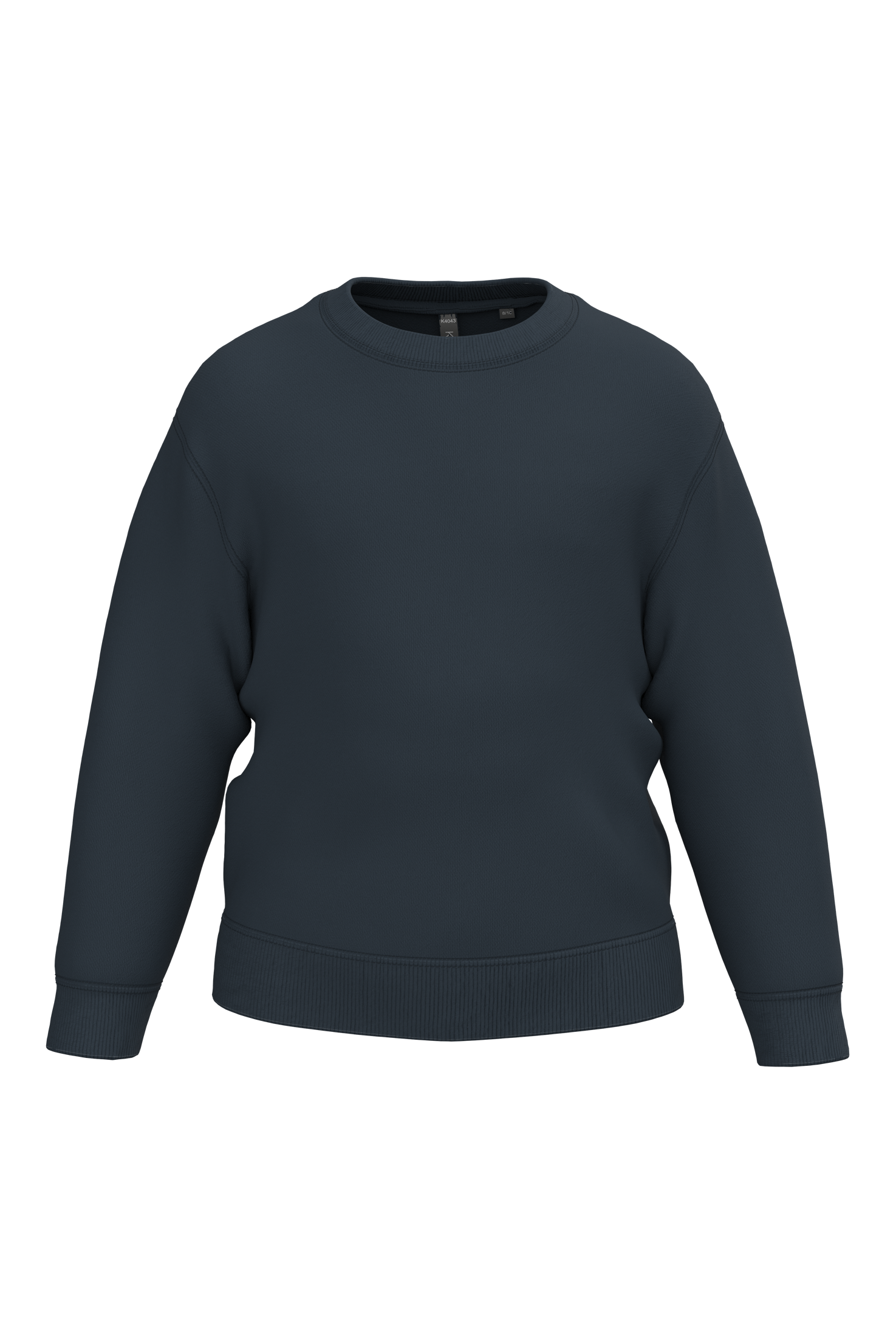 Kariban Gerecyclede kindersweater met ronde hals — Navy