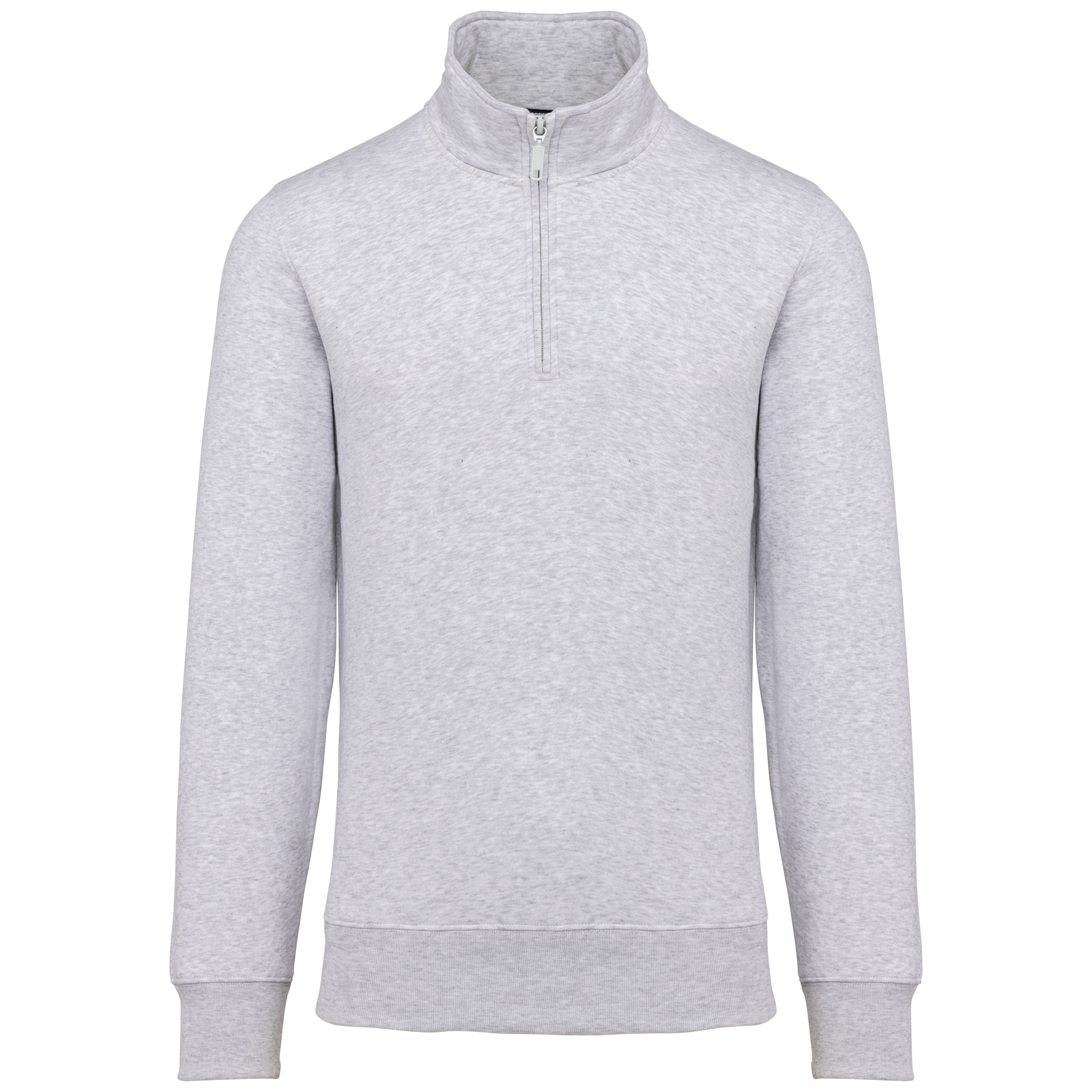 Kariban Sweater met ritskraag — Ash Heather