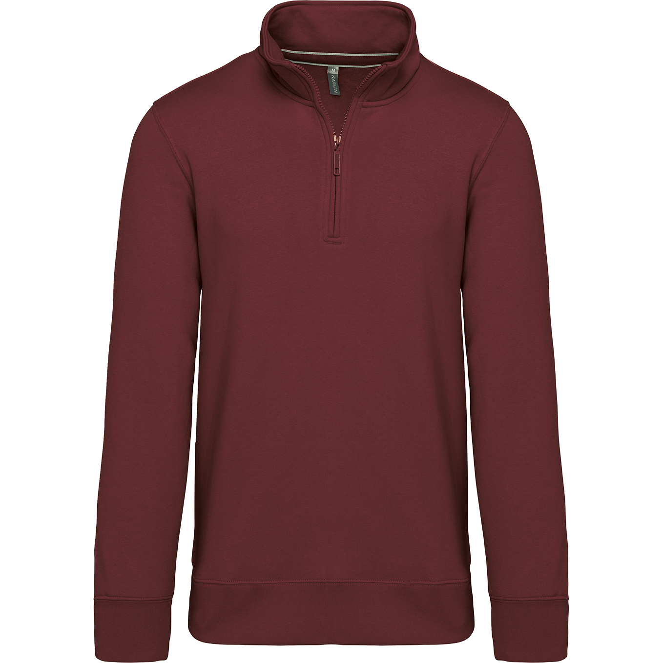 Kariban Sweater met ritskraag — Wine