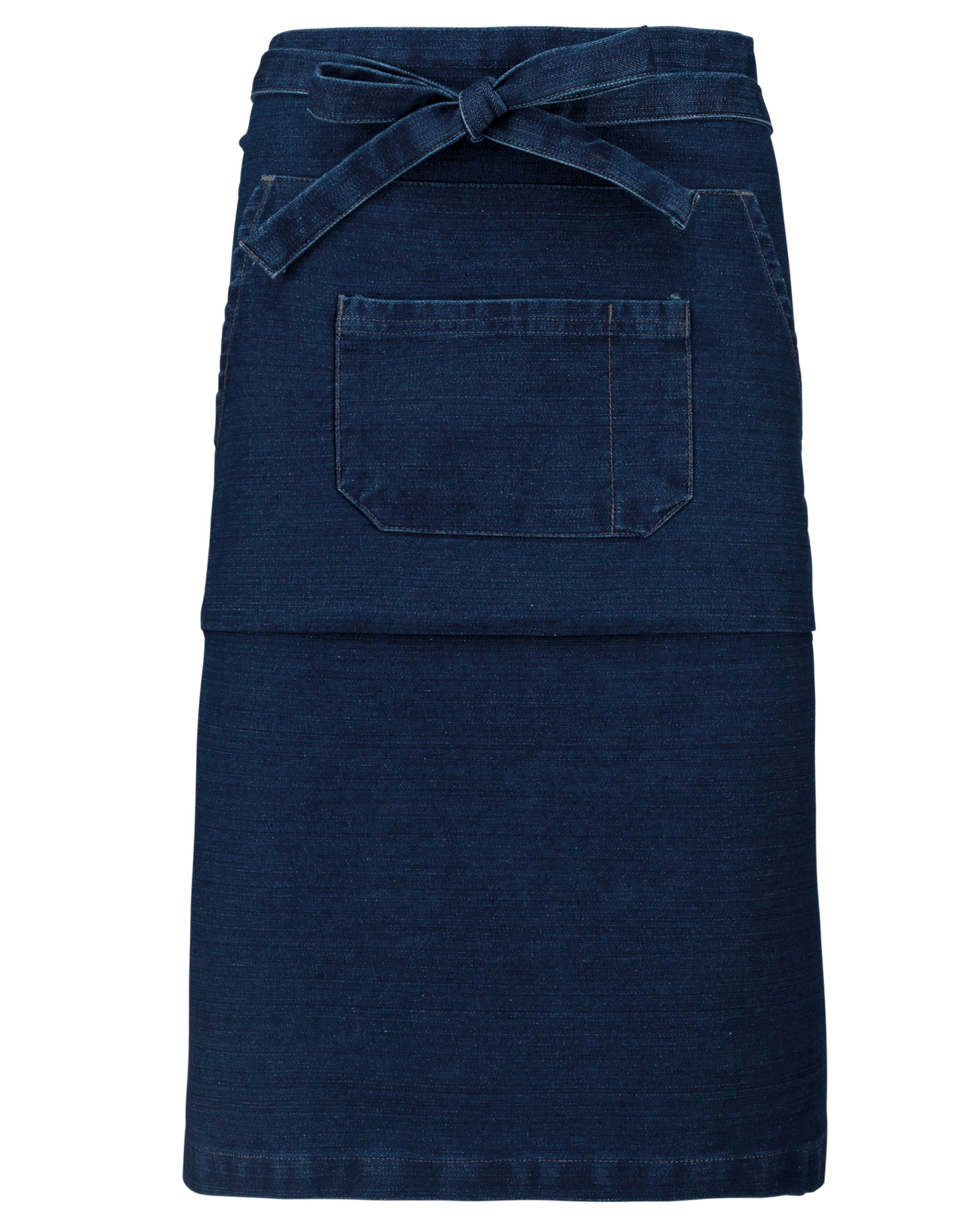 Kariban Katoenen lang schort — Denim