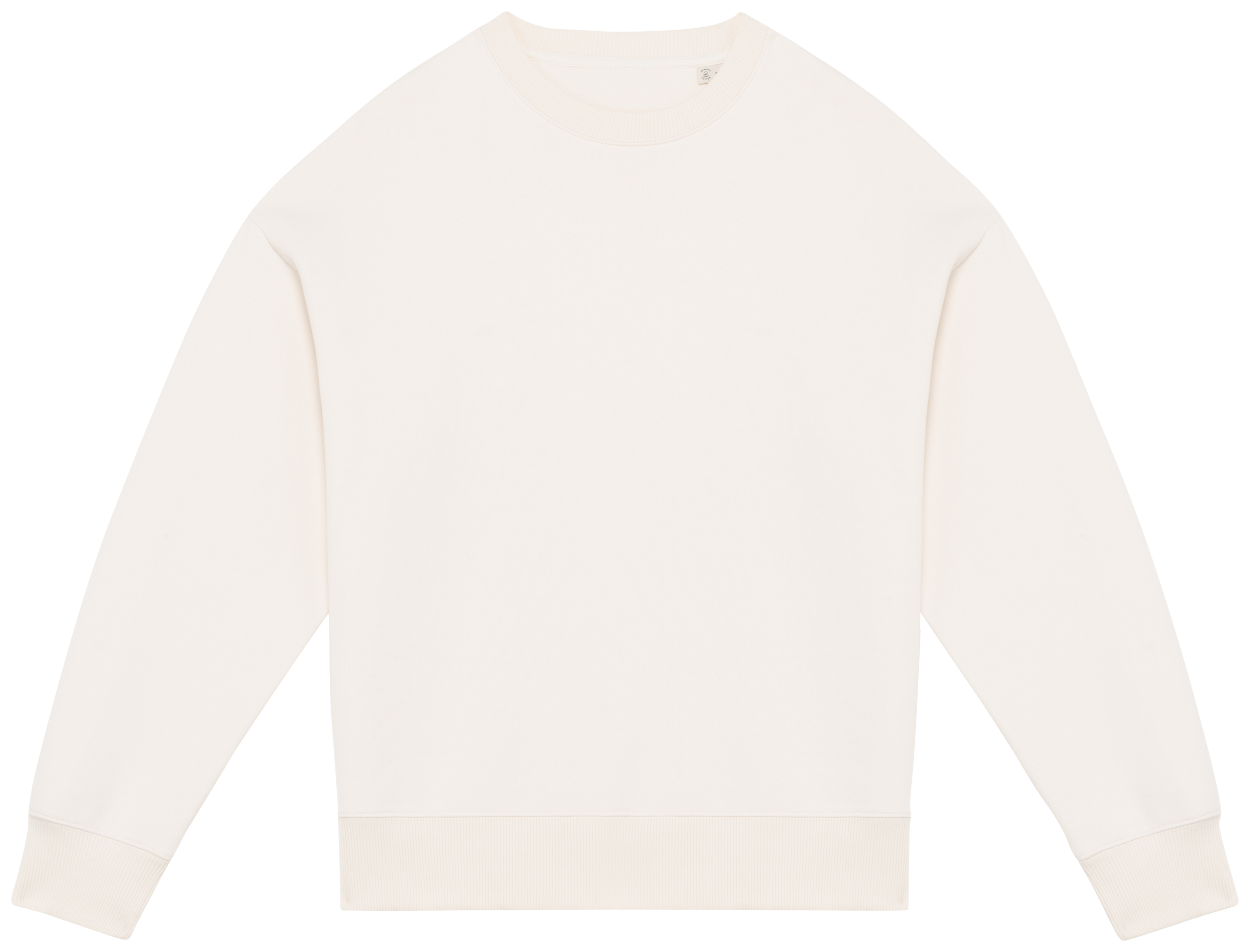 Native Spirit Ecologische oversized uniseks sweater met ronde hals — Ivory