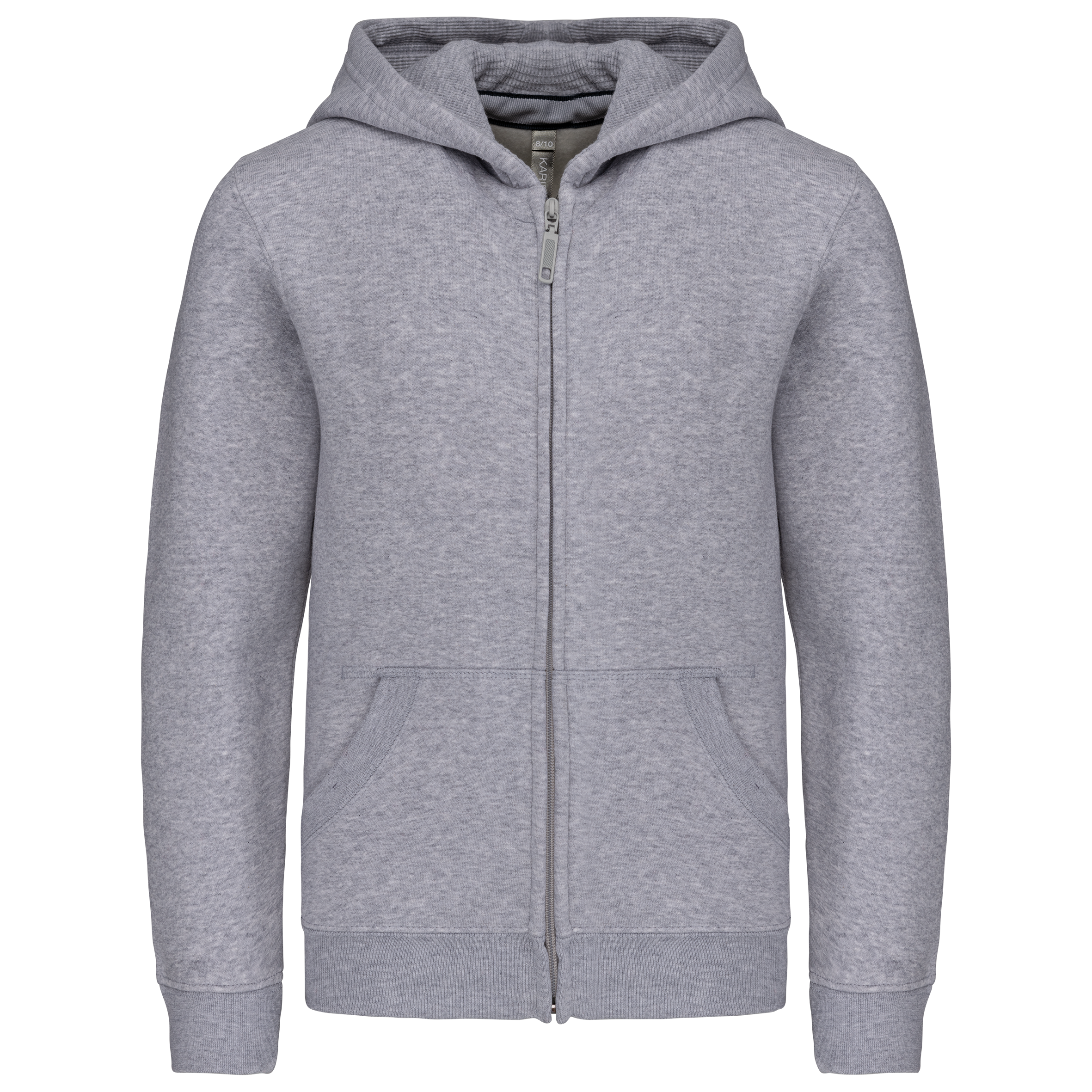 Kariban Kinder sweatvest met capuchon — Oxford Grey