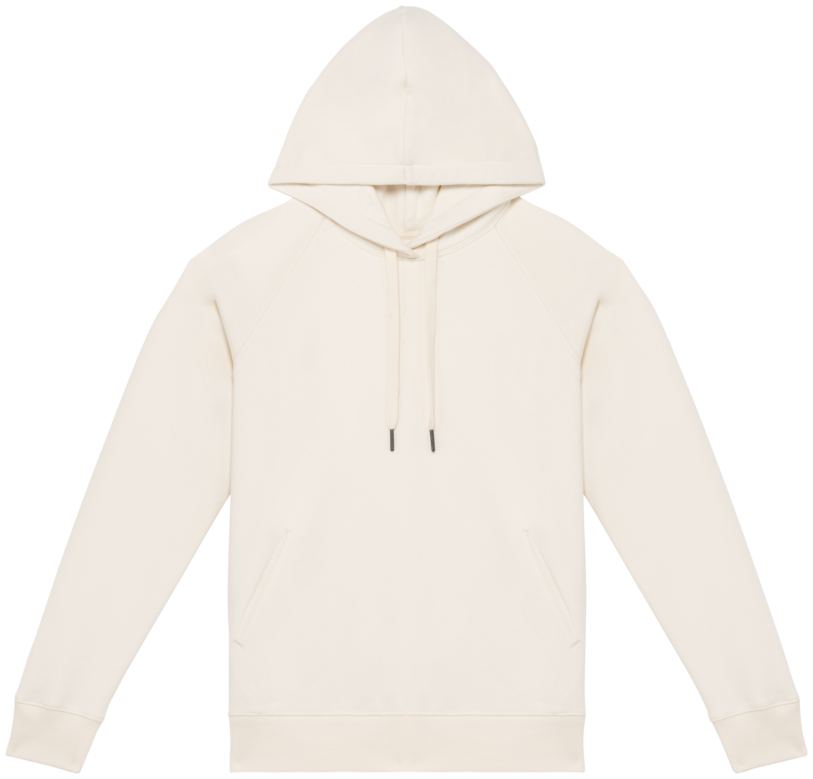 Native Spirit Ecologische damessweater met capuchon en raglanmouwen — Ivory