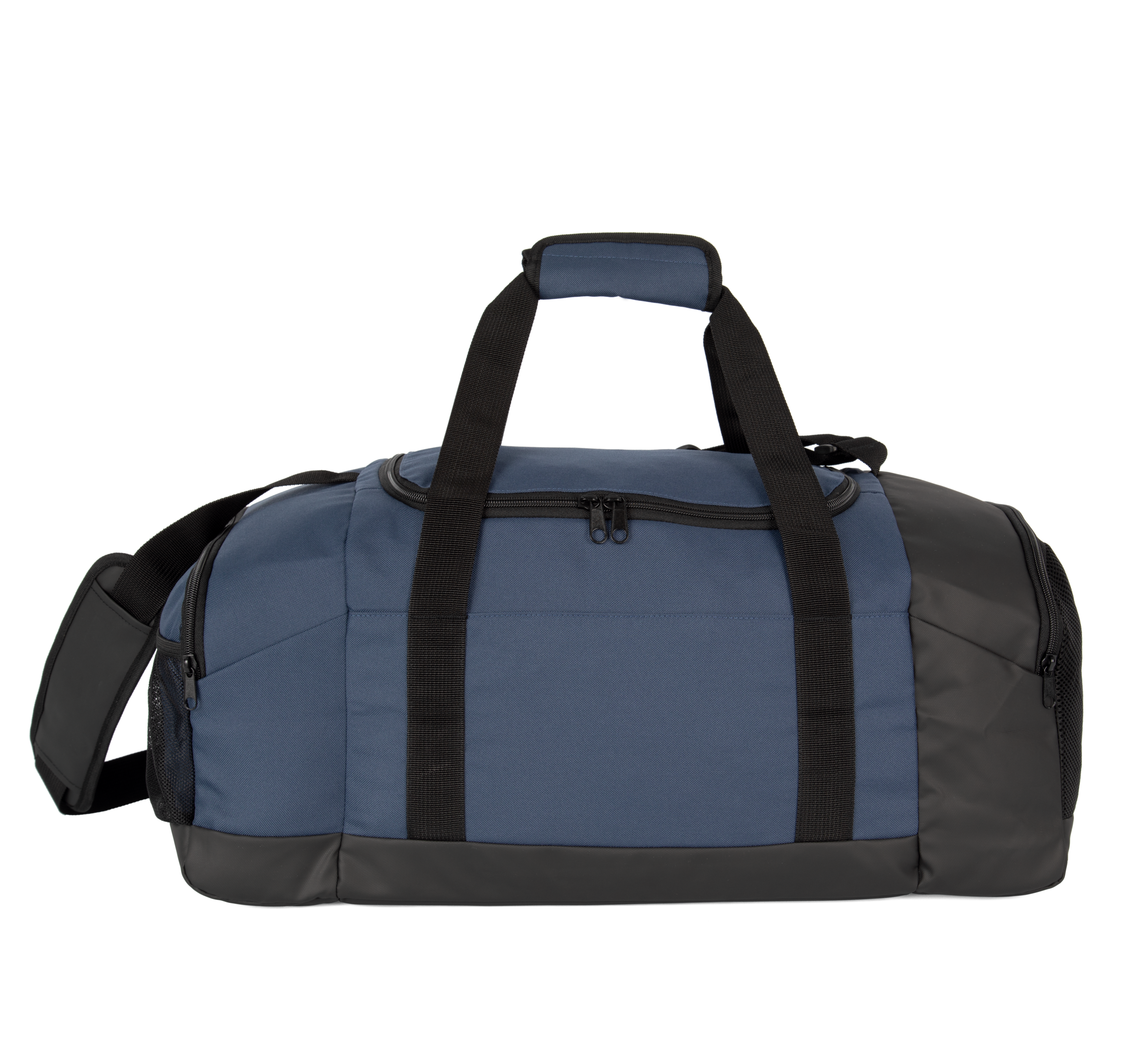 Kimood Gerecycleerde sporttas met dubbel zijvak — Deep Blue / Black