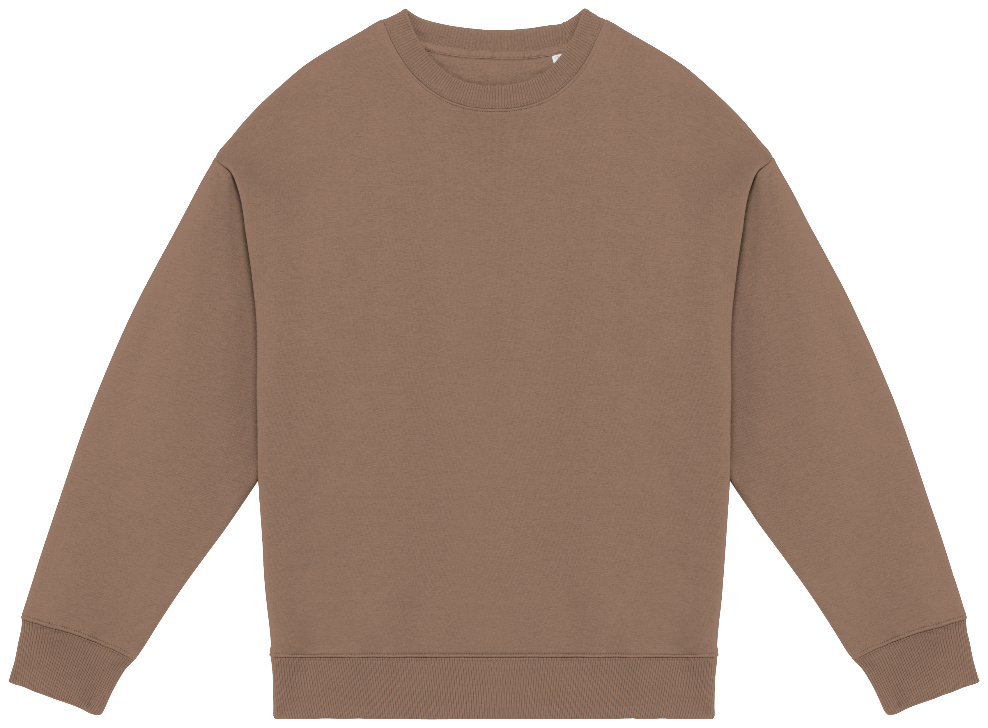 Native Spirit Ecologische oversized uniseks sweater met ronde hals — Driftwood