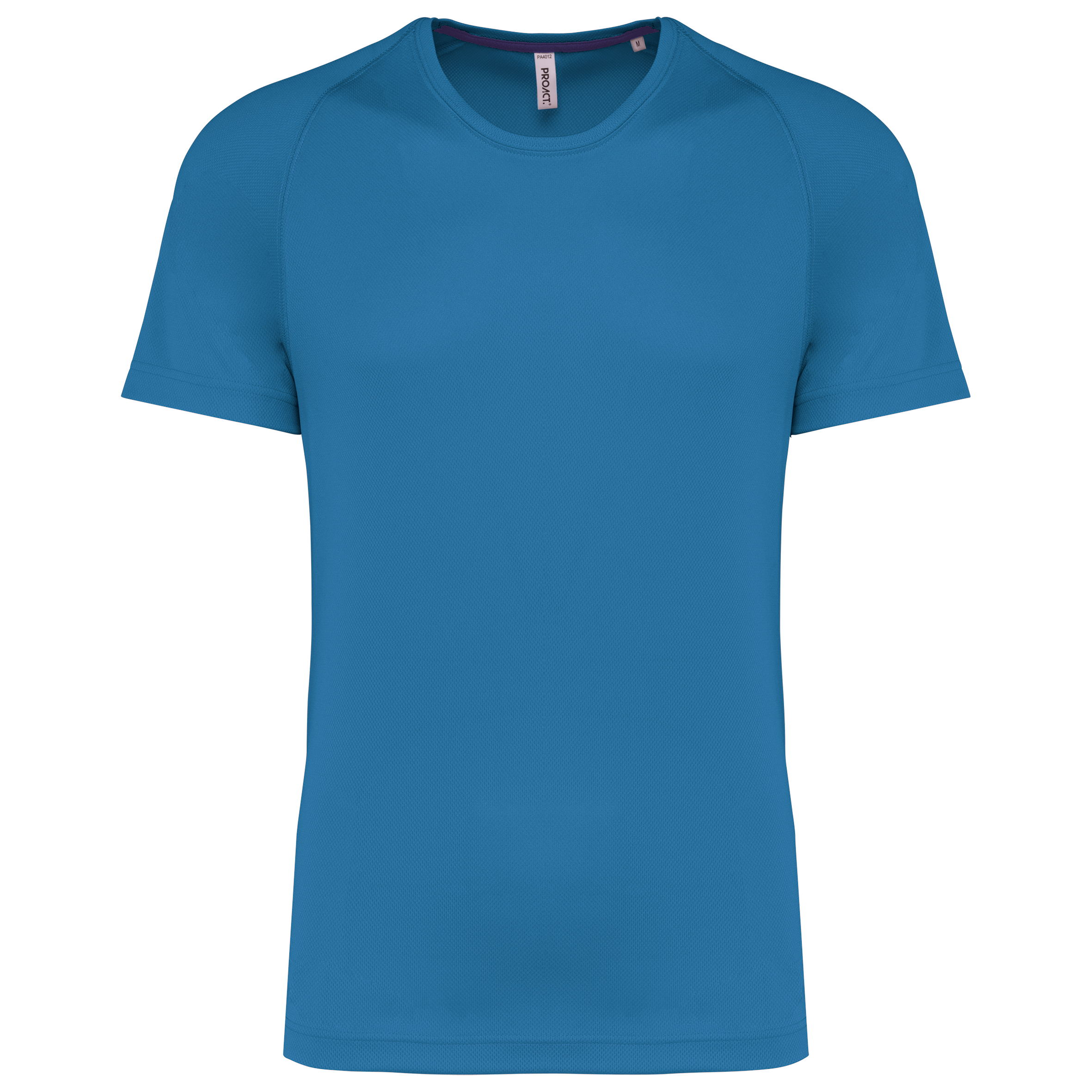 PROACT® Gerecycled herensport-T-shirt met ronde hals — Aqua Blue