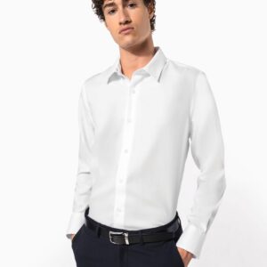 Kariban Heren non-iron overhemd lange mouwen