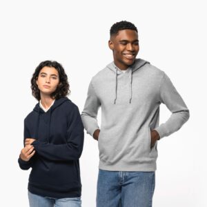 Kariban Ecologische uniseks sweater met capuchon
