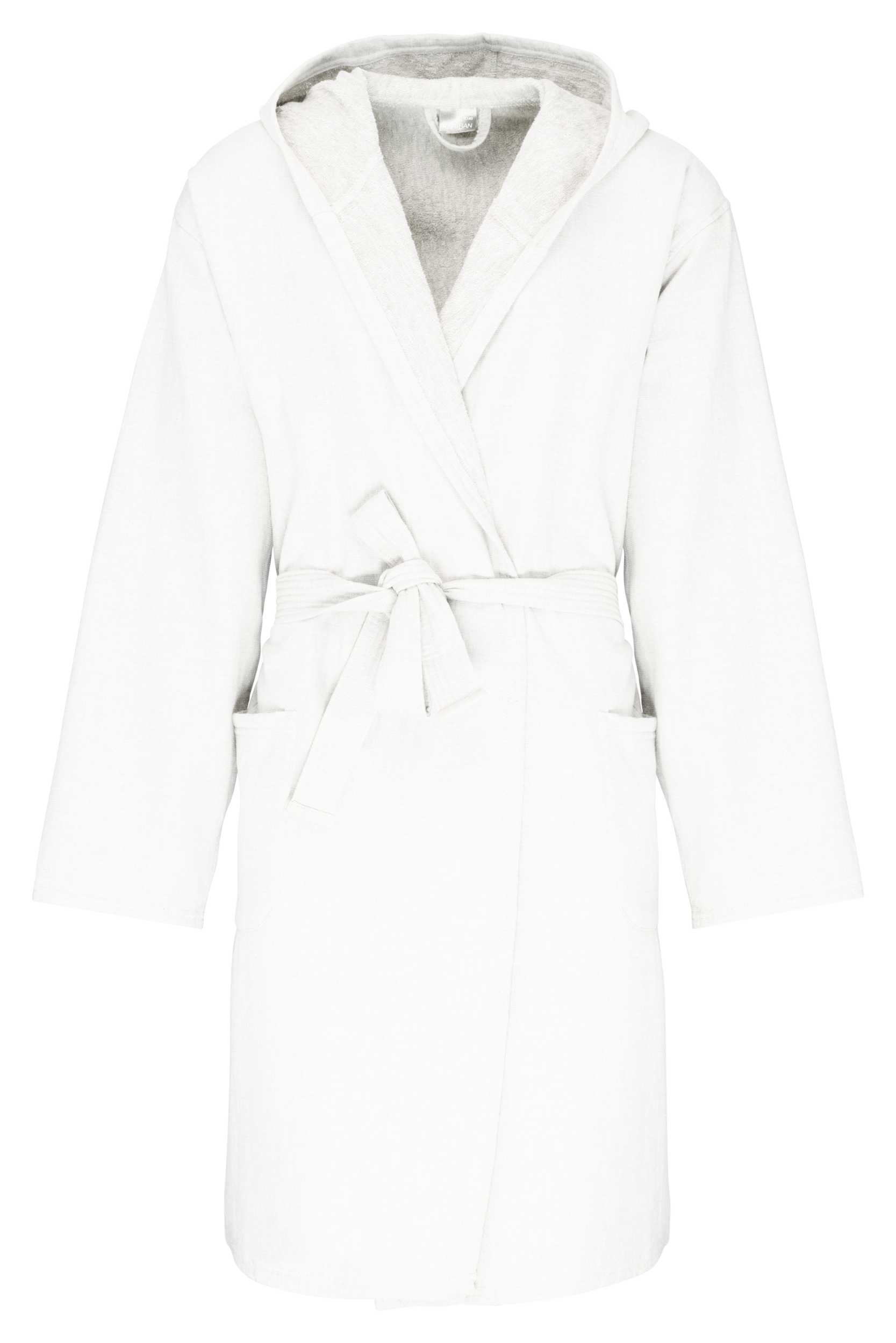 Kariban Biologische badjas met capuchon — White