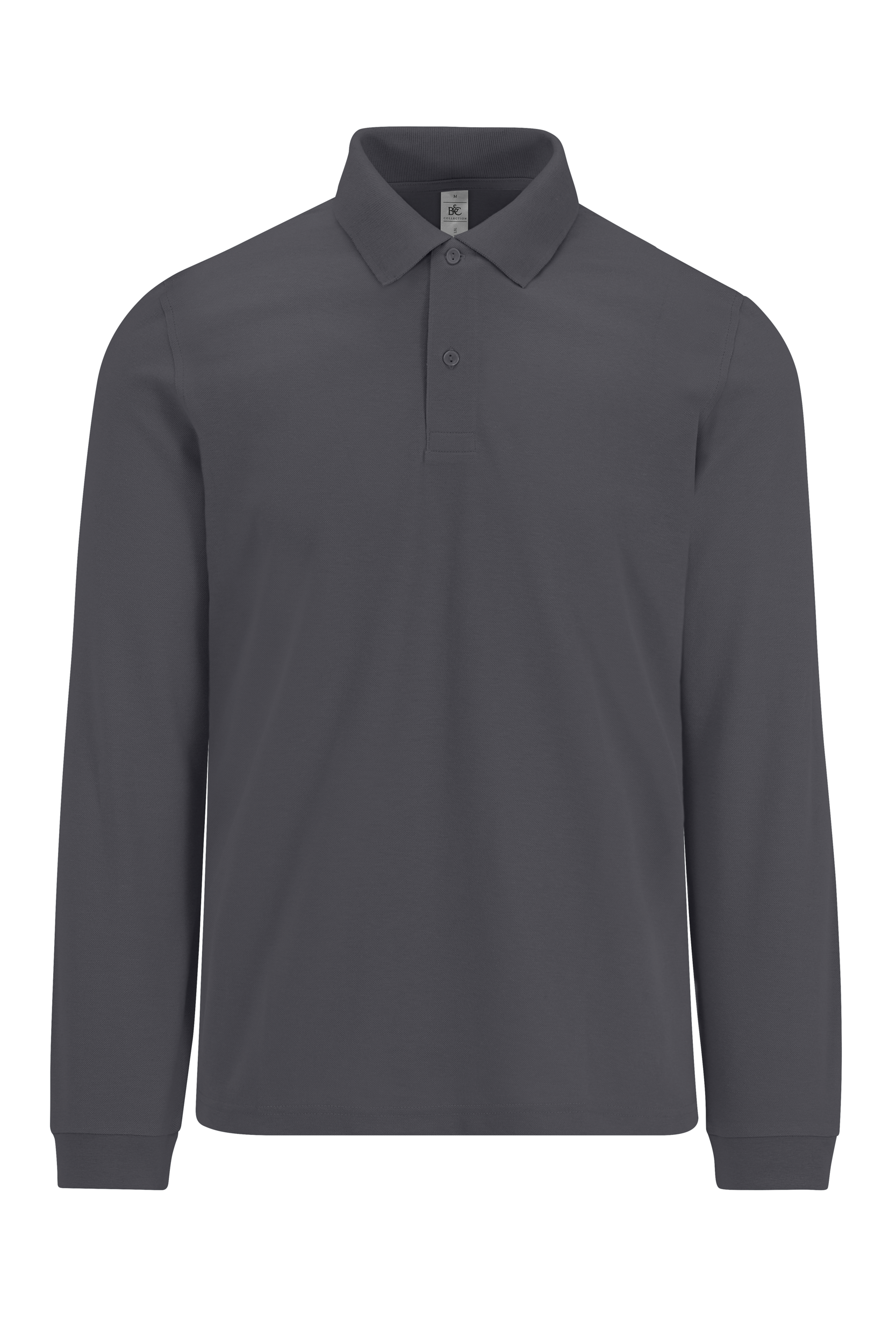 B&C MY POLO 210 Heren lange mouwen — Dark Grey