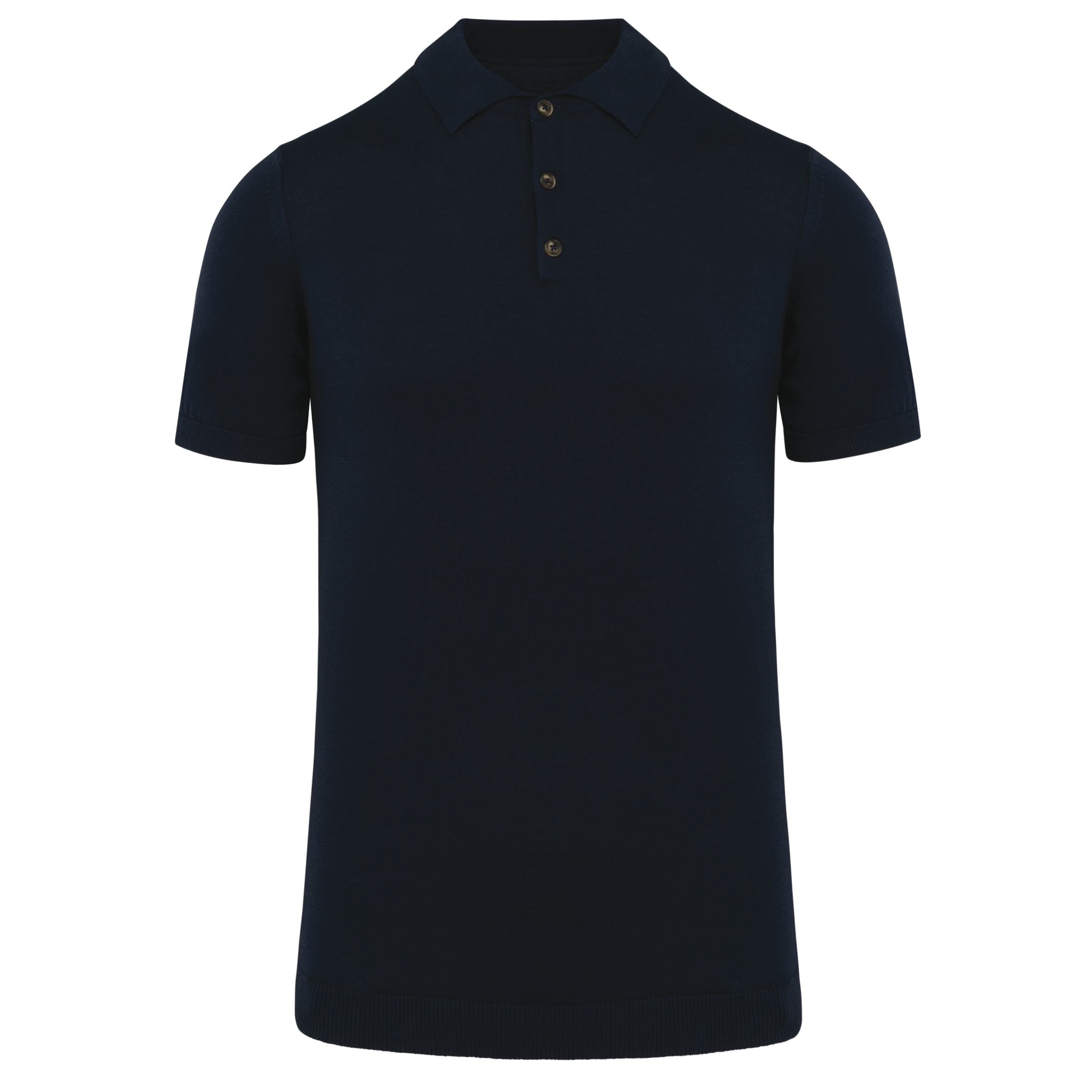 Spasso Ecologische tricot herenpolo — Navy Blue