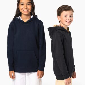Kariban Sweater met contrasterende capuchon met motief