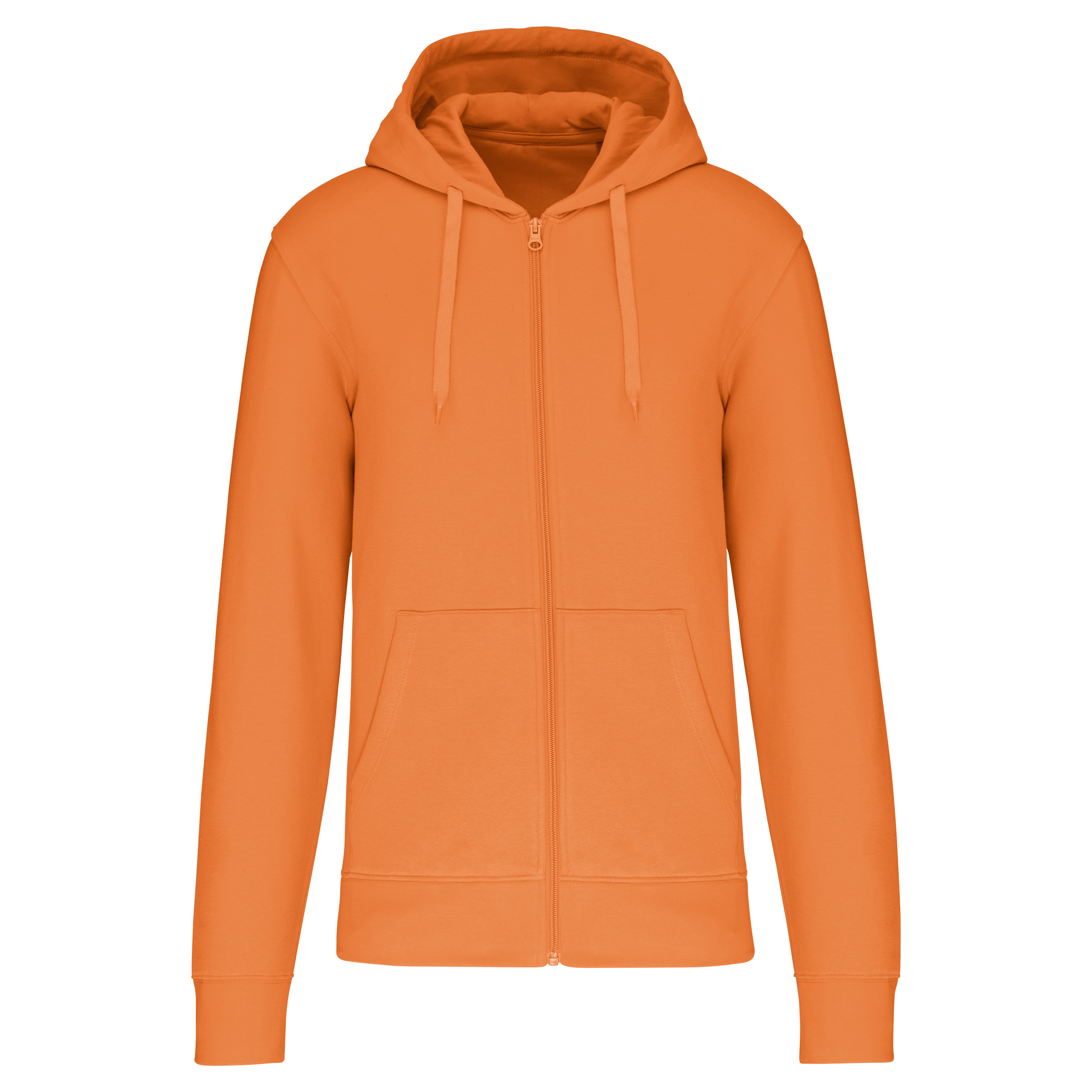 Kariban Ecologische herensweater met capuchon en ritssluiting — Light Orange