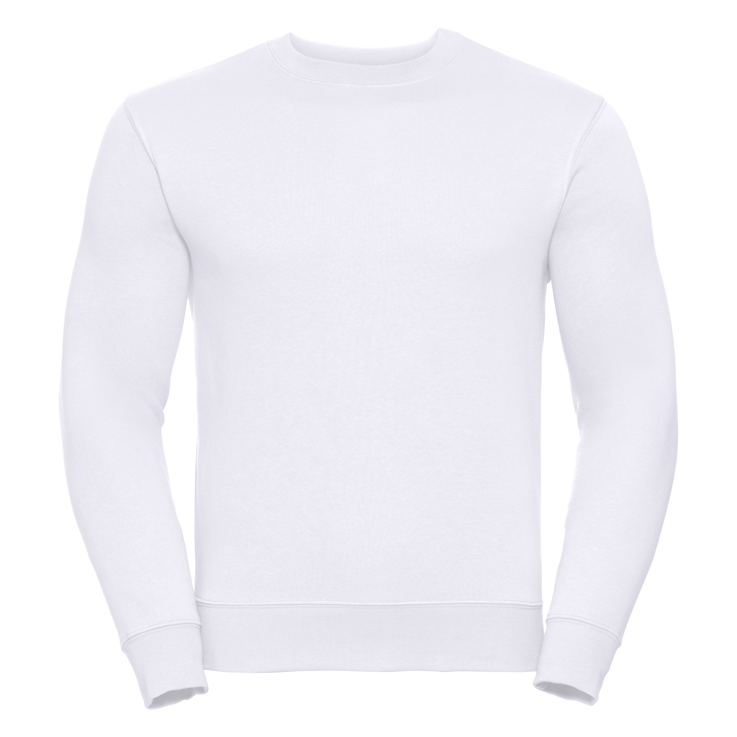 Russell Authentic Sweater met ronde hals — White