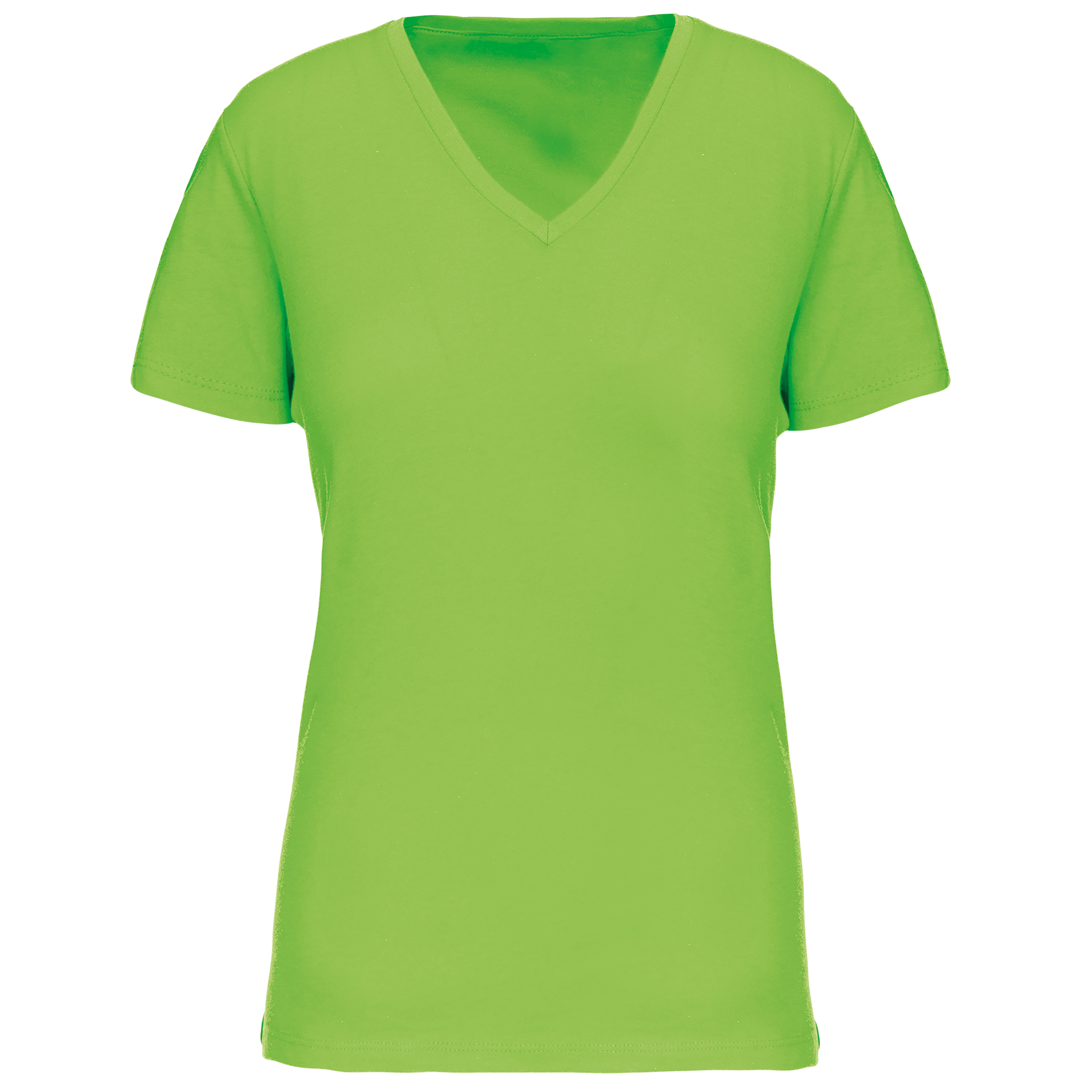 Kariban Dames-T-shirt BIO150 IC V-hals — Lime