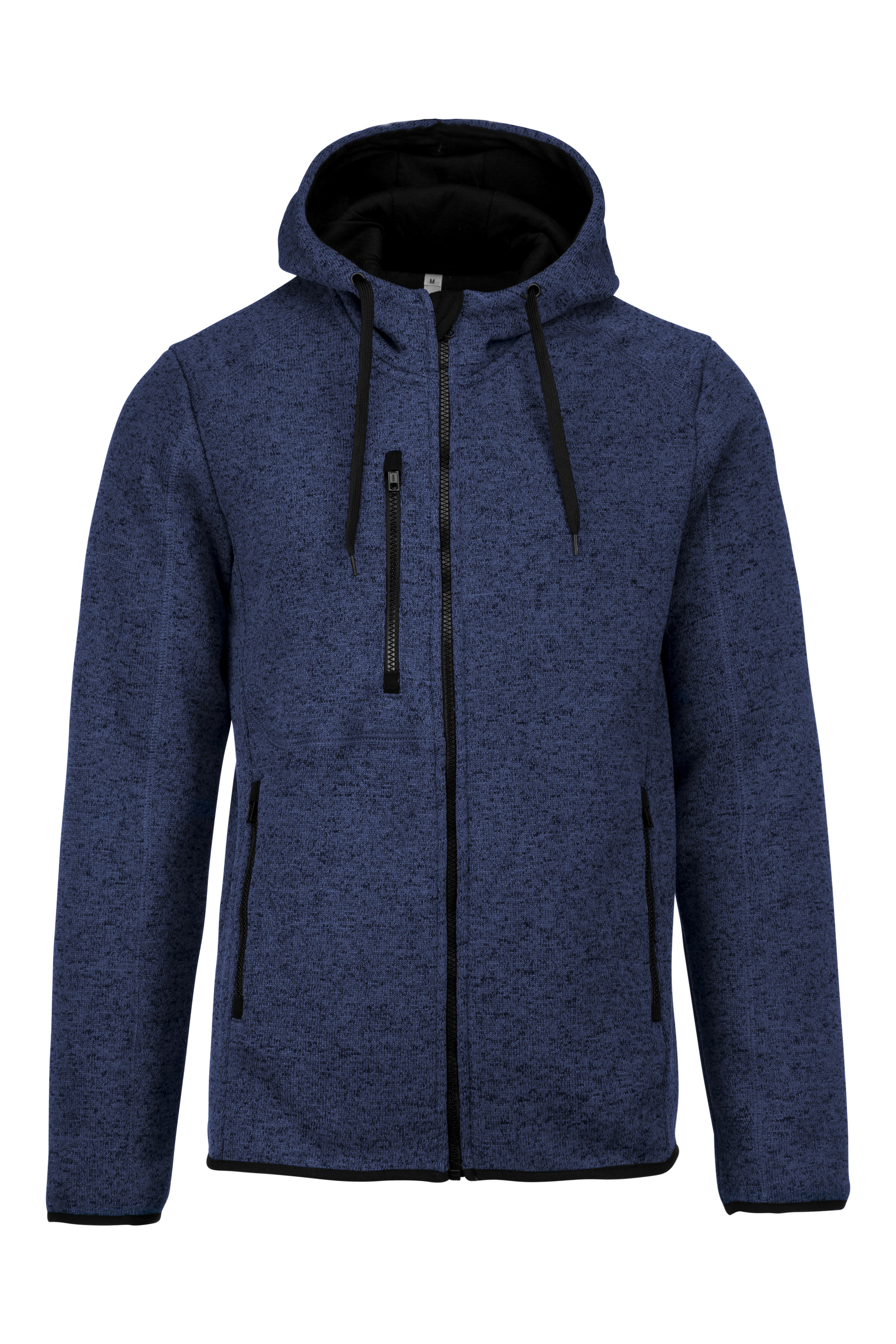PROACT® Heather herenvest met capuchon — Navy Melange