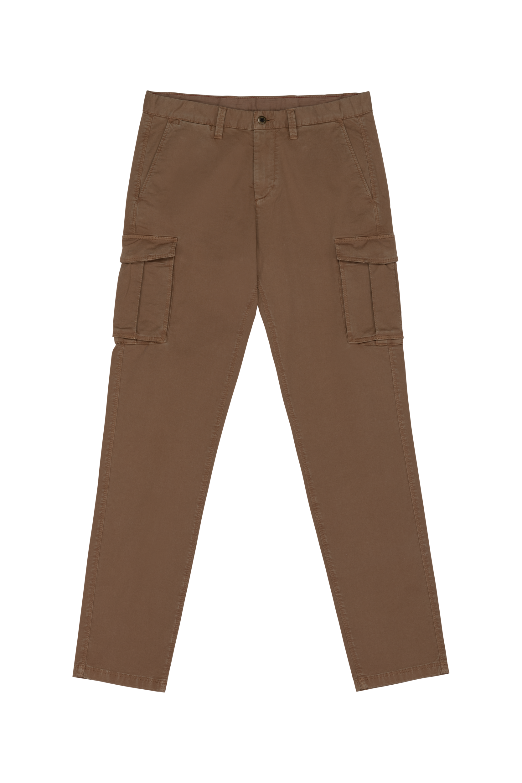 Native Spirit Ecologische verwassen cargobroek heren — Washed Dark Camel