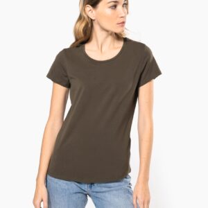 Kariban Dames-T-shirt ronde hals korte mouwen