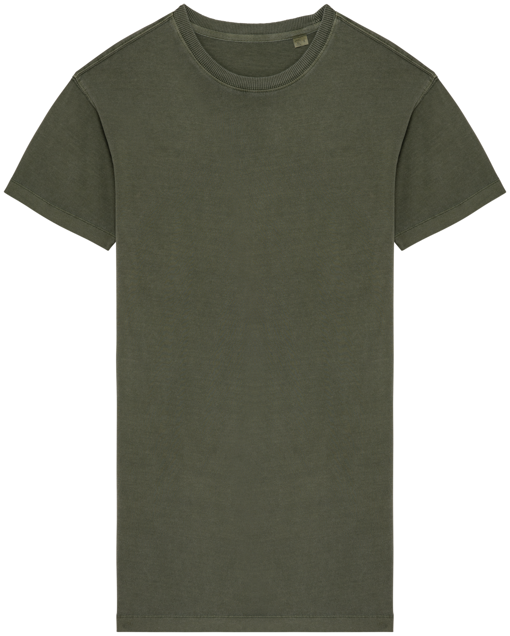 Native Spirit Ecologische verwassen T-shirtjurk — Washed Organic Khaki