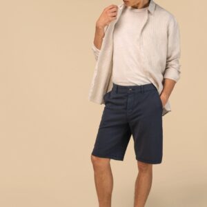 Spasso Duurzame French Terry herenbermuda met verwassen look