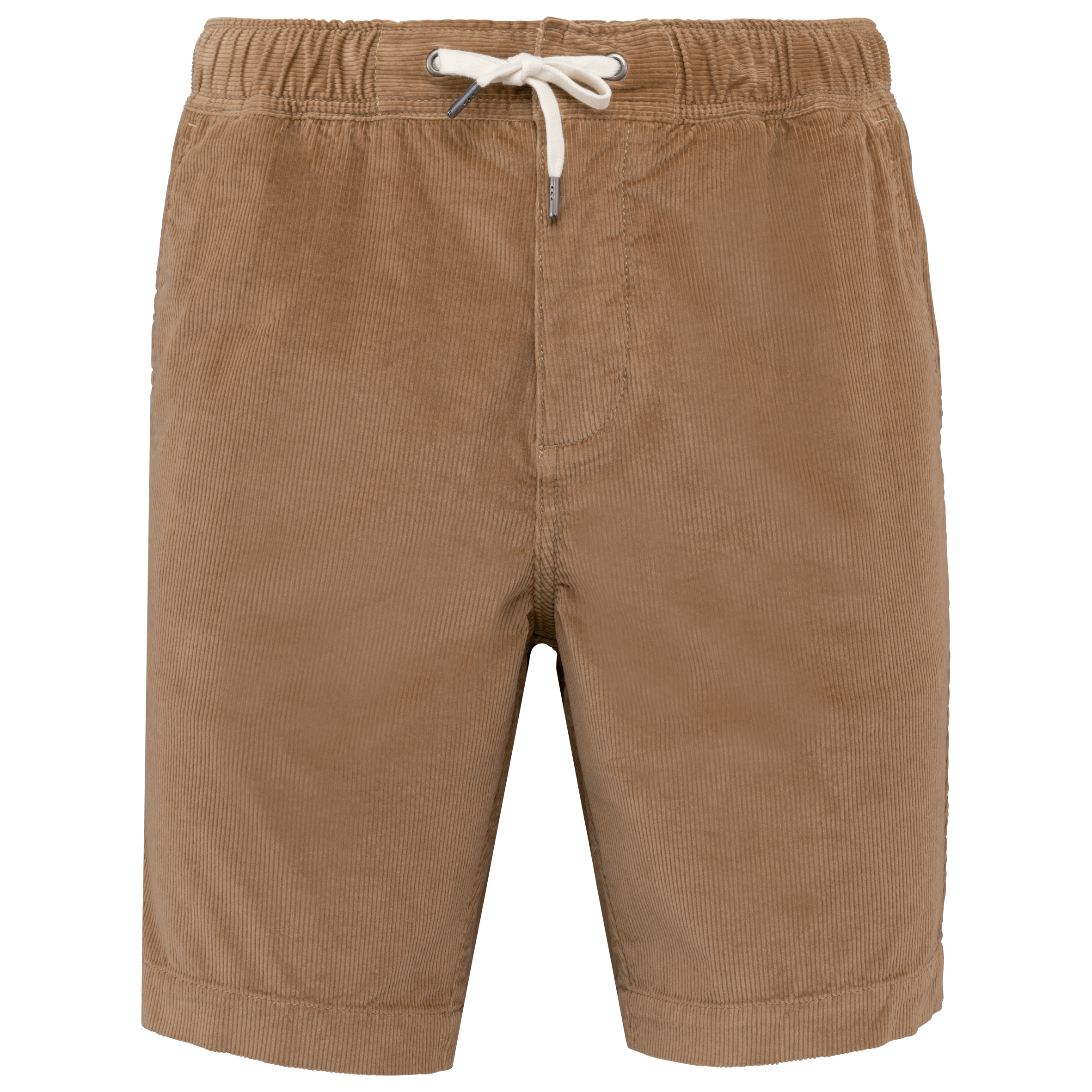 Spasso Ecologische bermuda van ribfluweel — Dark camel