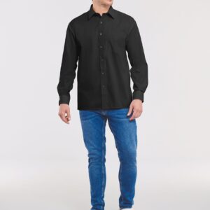 Russell Men's Ls Pure Cotton Easy Care Poplin Shirt