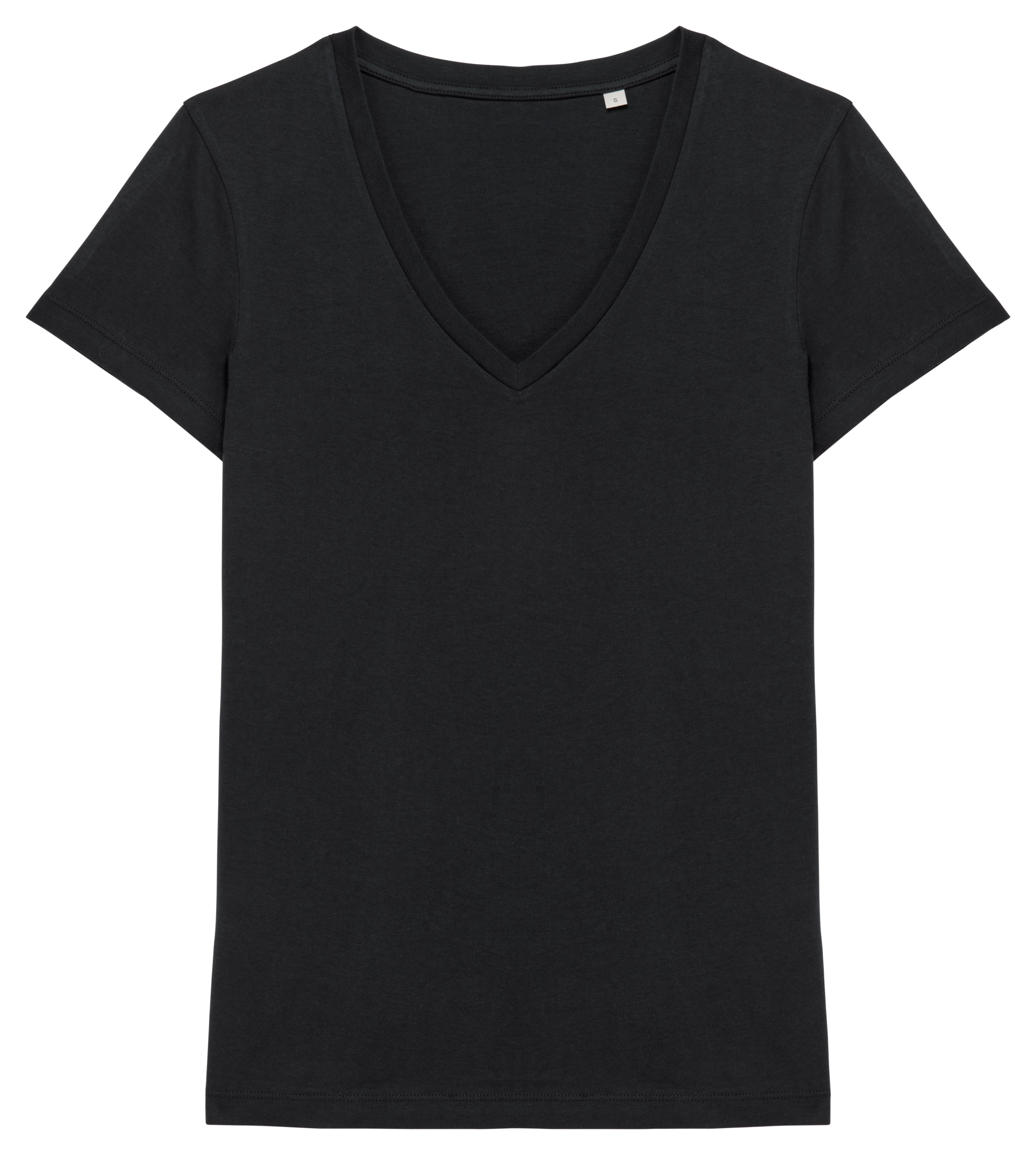 Native Spirit Ecologisch dames T-shirt met V-hals — Black
