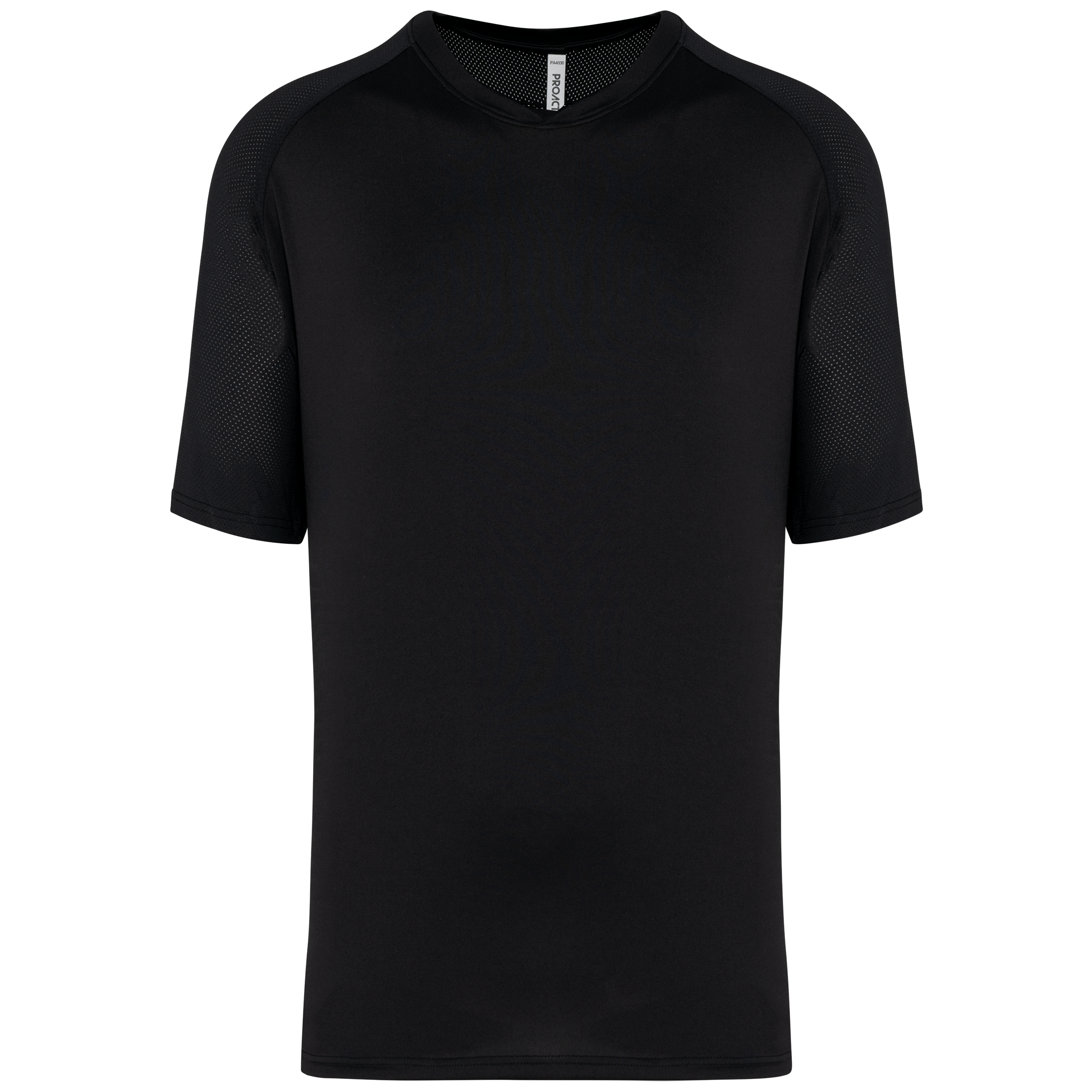 PROACT® Tweekleurig padel-T-shirt met raglanmouwen voor heren — Black