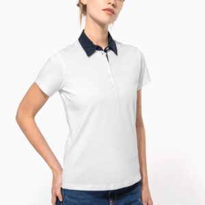 Kariban Tweekleurige damespolo jersey