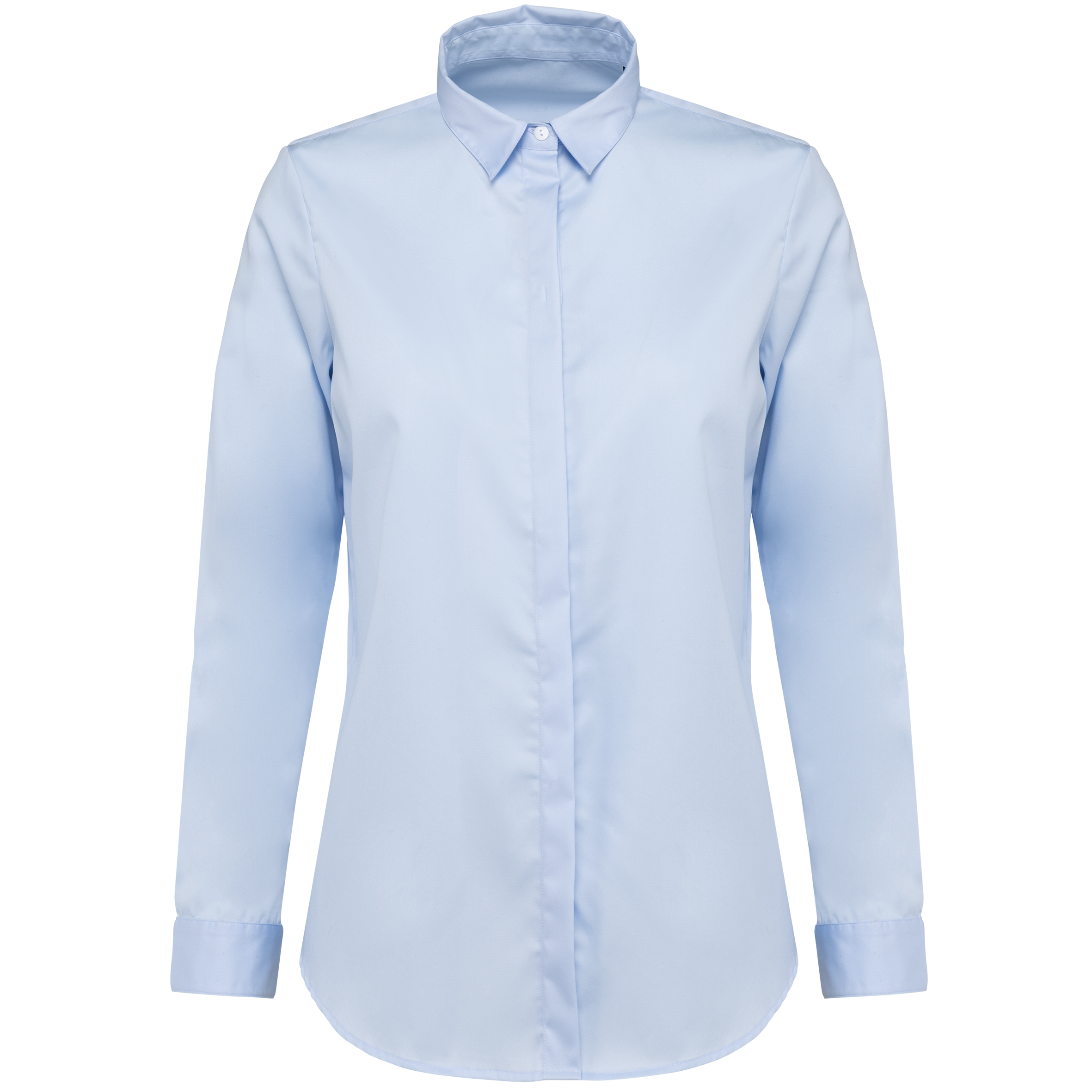 Kariban Premium Damesoverhemd van twill met lange mouwen — Essential Light Blue