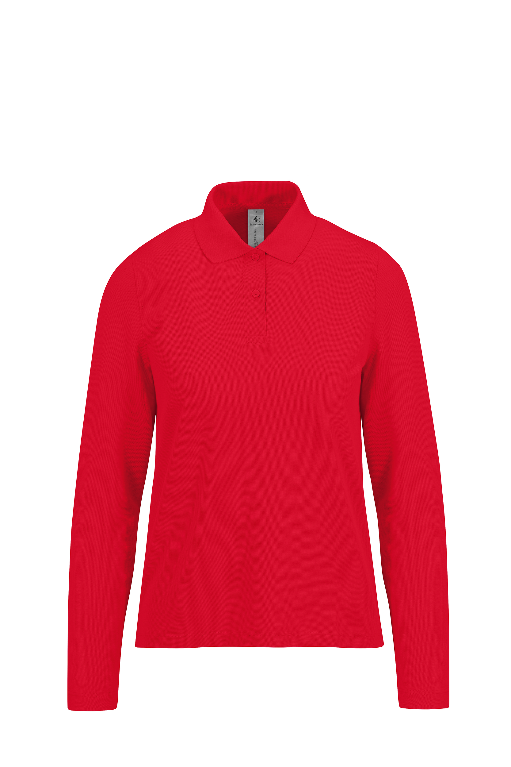 B&C MY POLO 180 Dames lange mouwen — Red