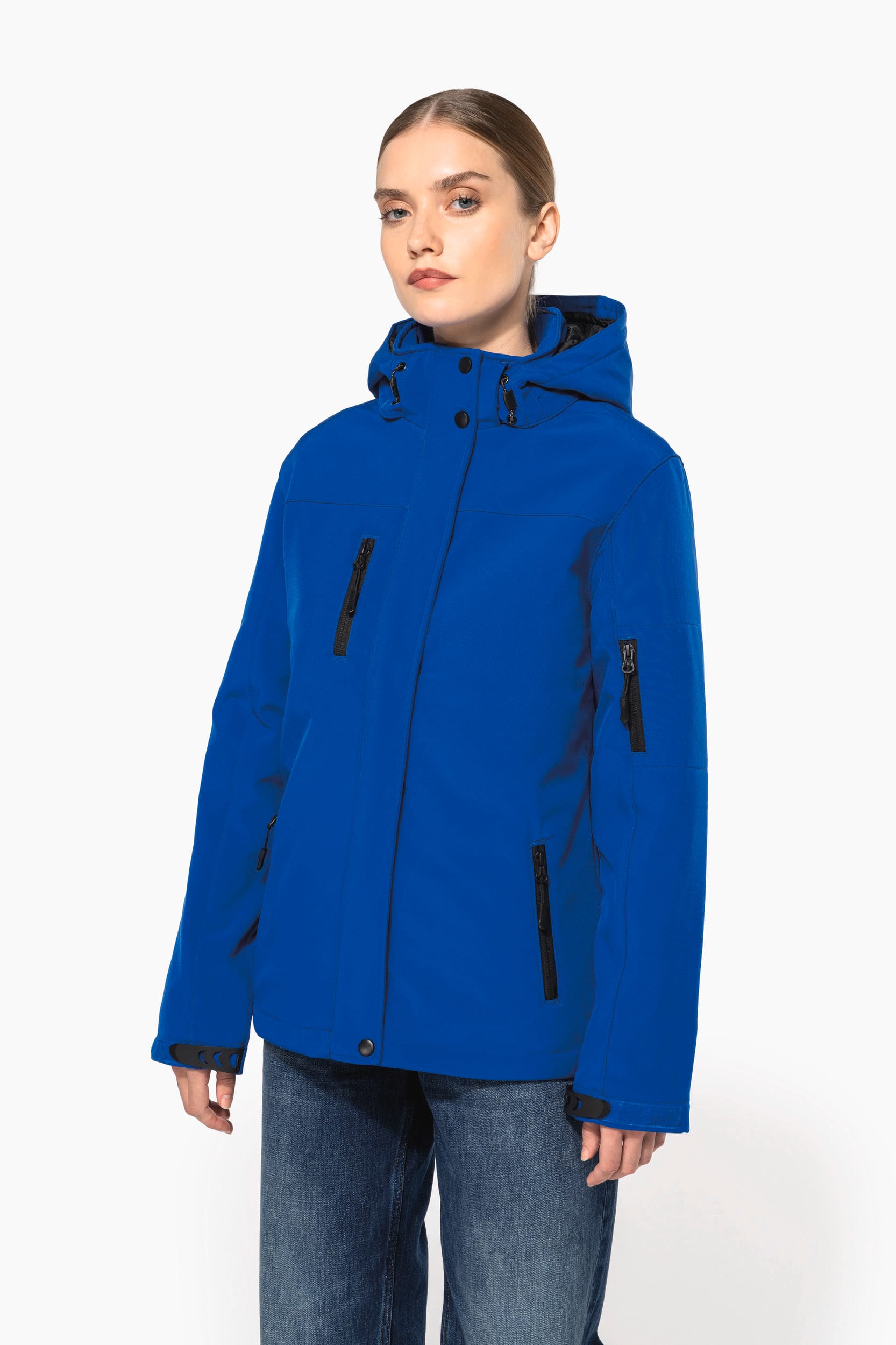 Kariban Gewatteerde softshell damesparka met capuchon