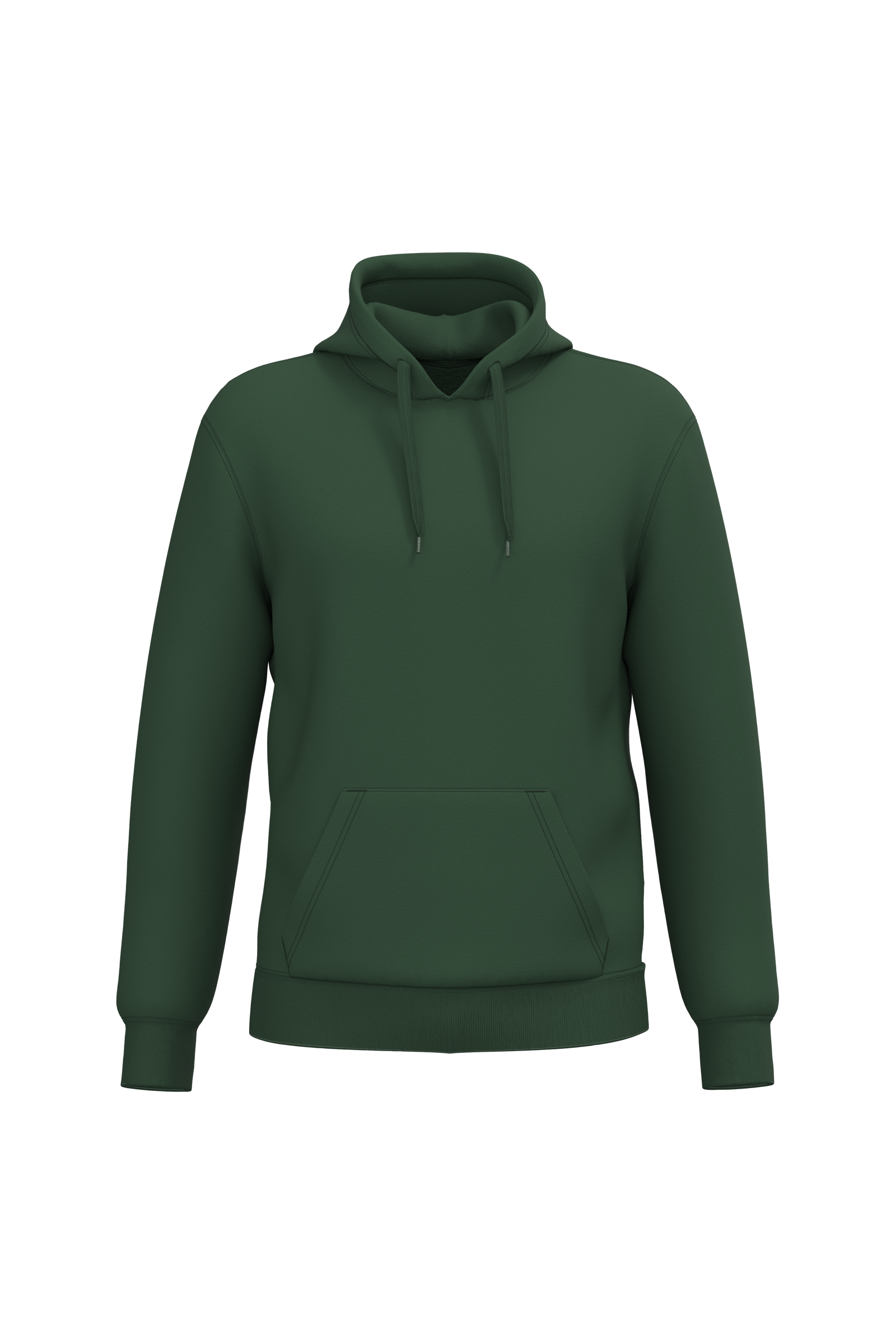 Kariban Gerecyclede uniseks sweater hoodie — Forest Green